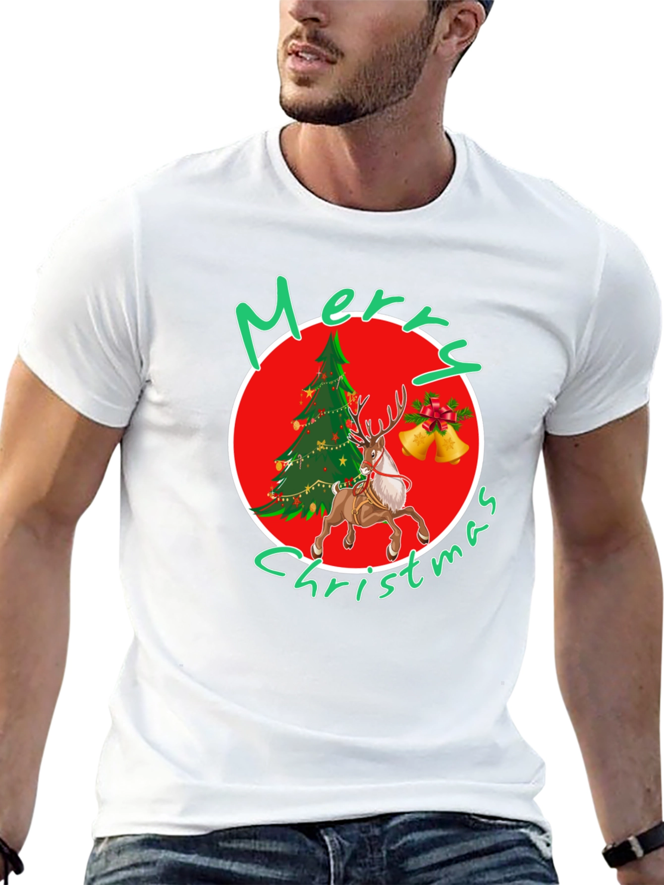 Merry Christmas T-Shirt with Festive Holiday Design