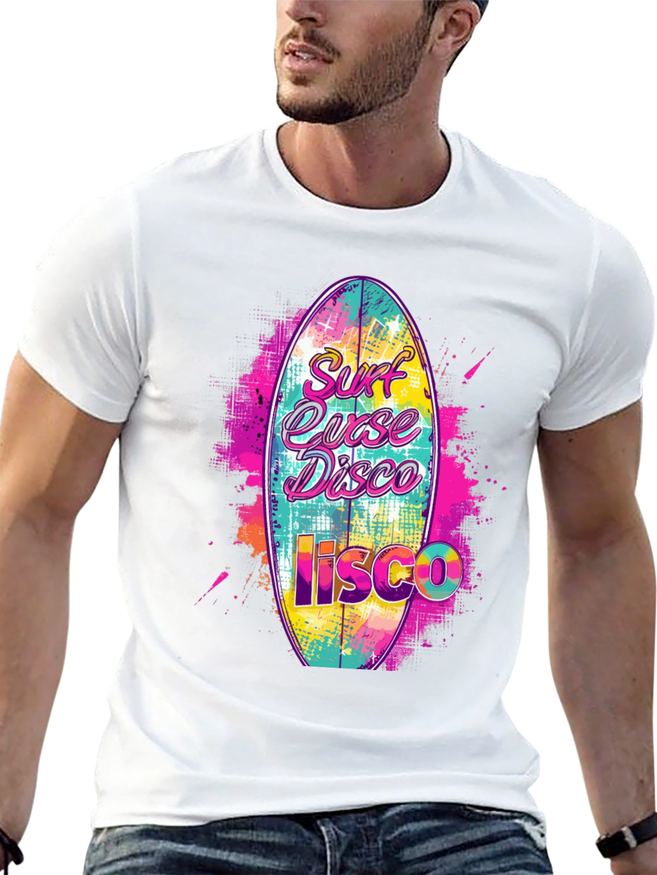 Surf Curse Disco T-Shirt Black Cotton Tee