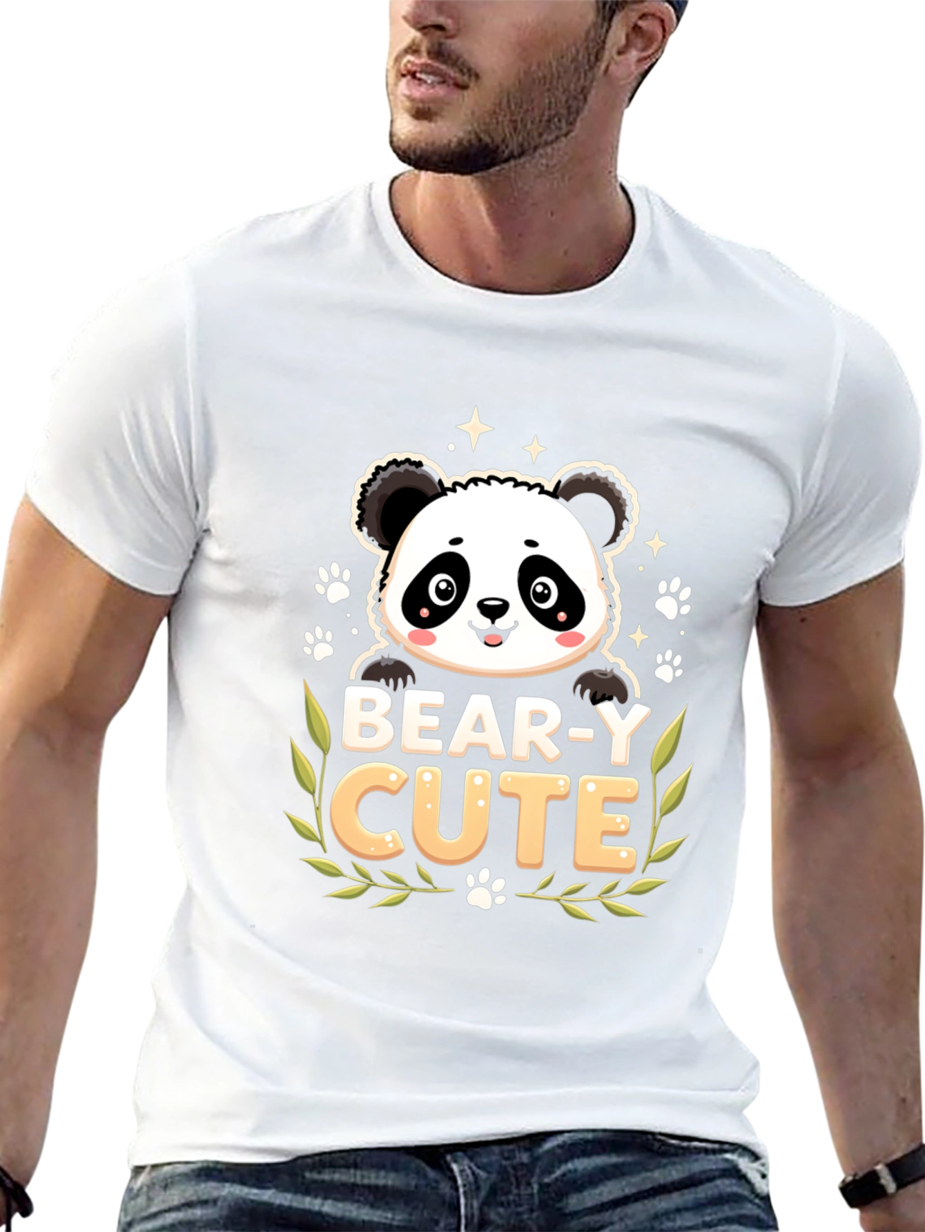 Bear-y Cute Panda Graphic T-Shirt
