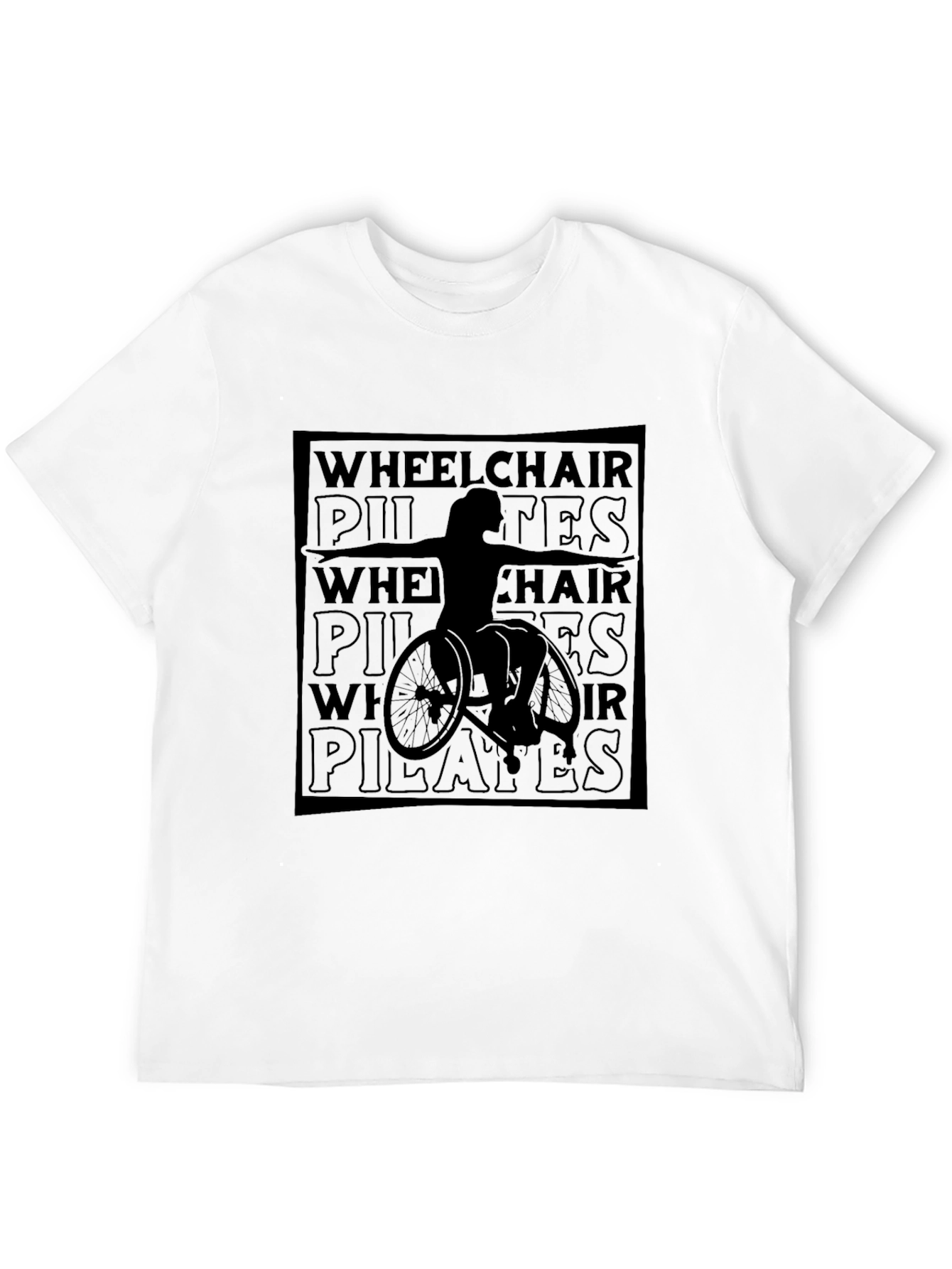 Wheelchair Pilates Black T-Shirt