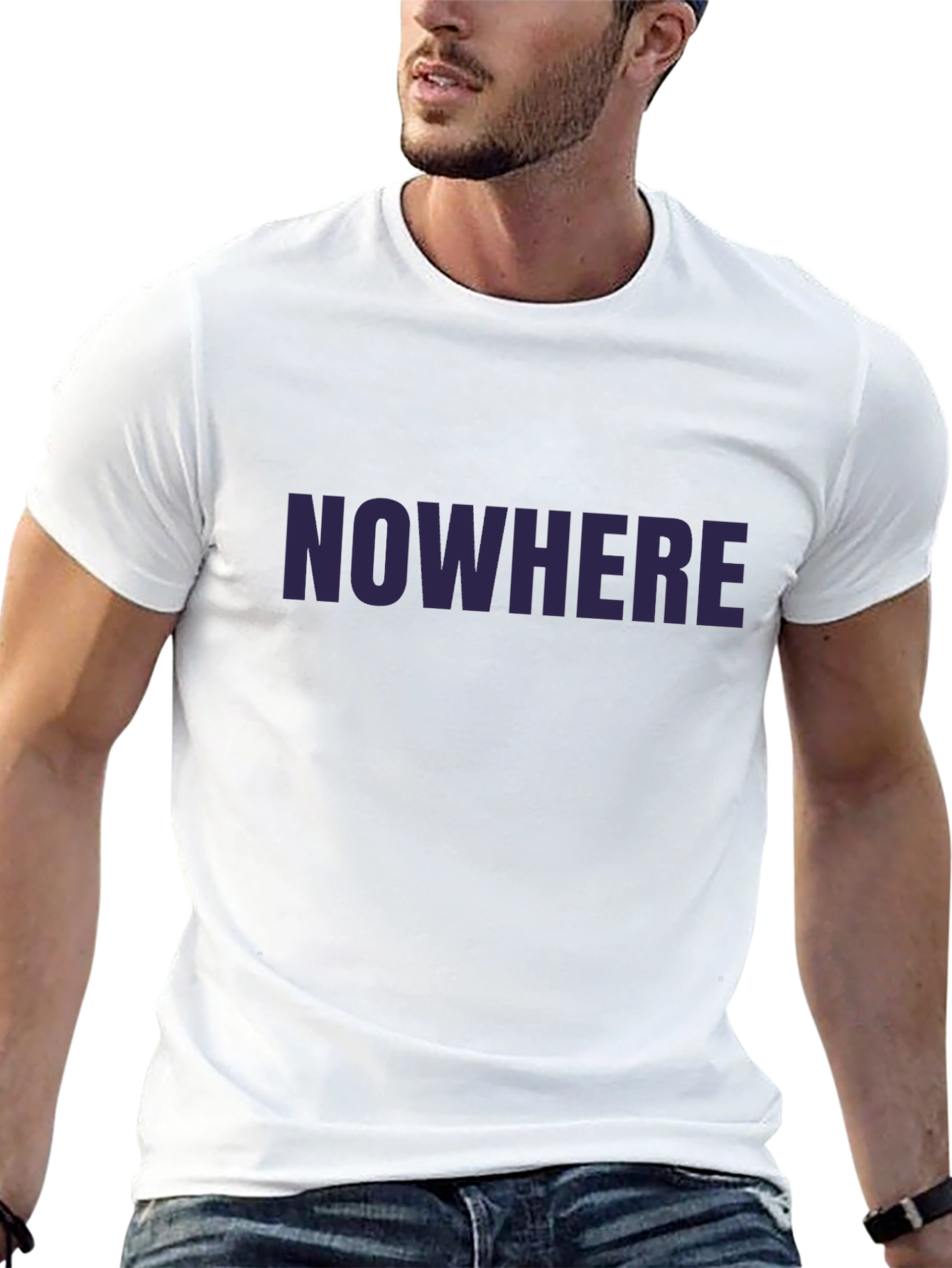 Nowhere Graphic Print Tee - Black Casual T-Shirt