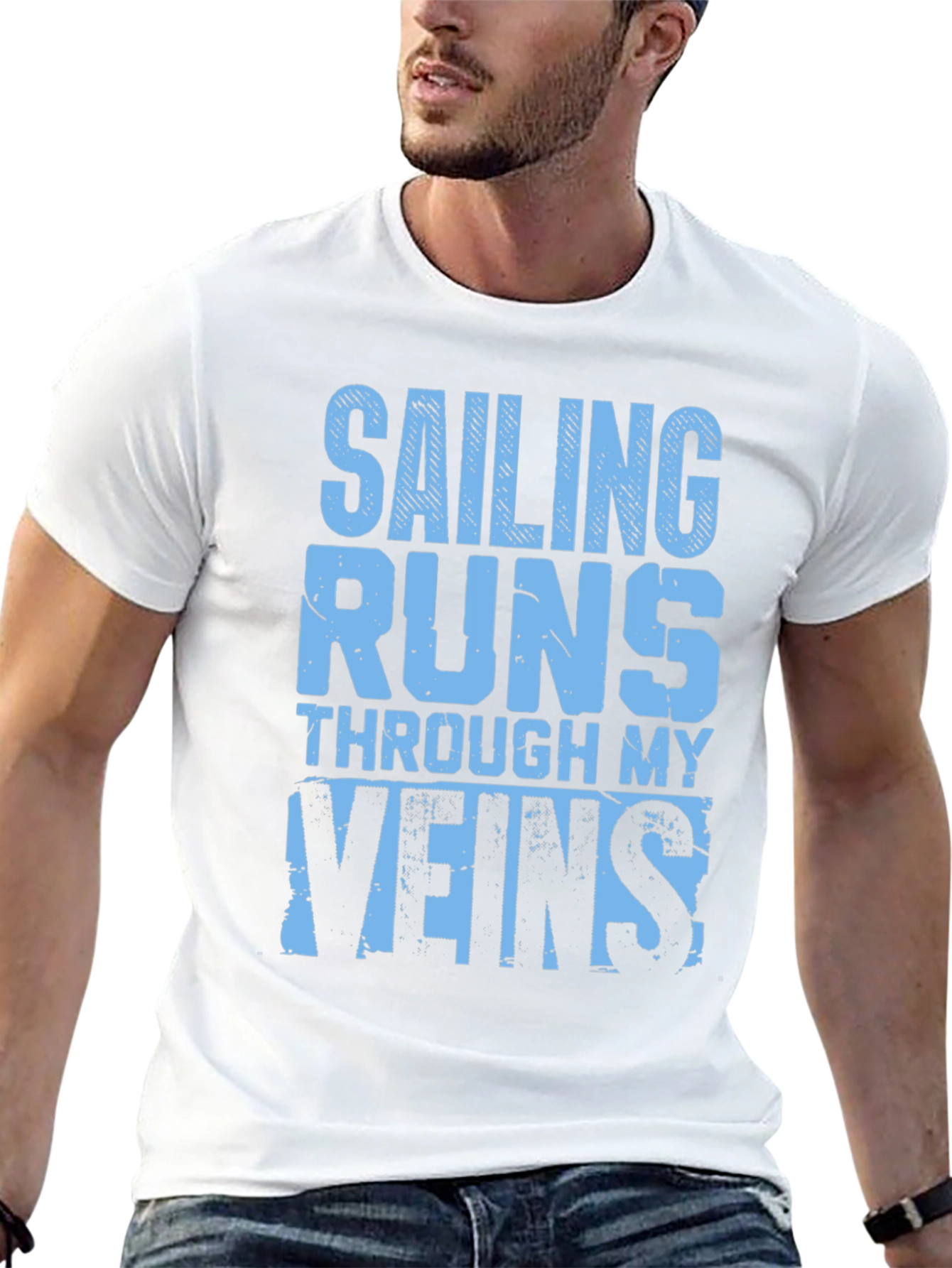 Sailing Runs Through My Veins Graphic T-Shirt