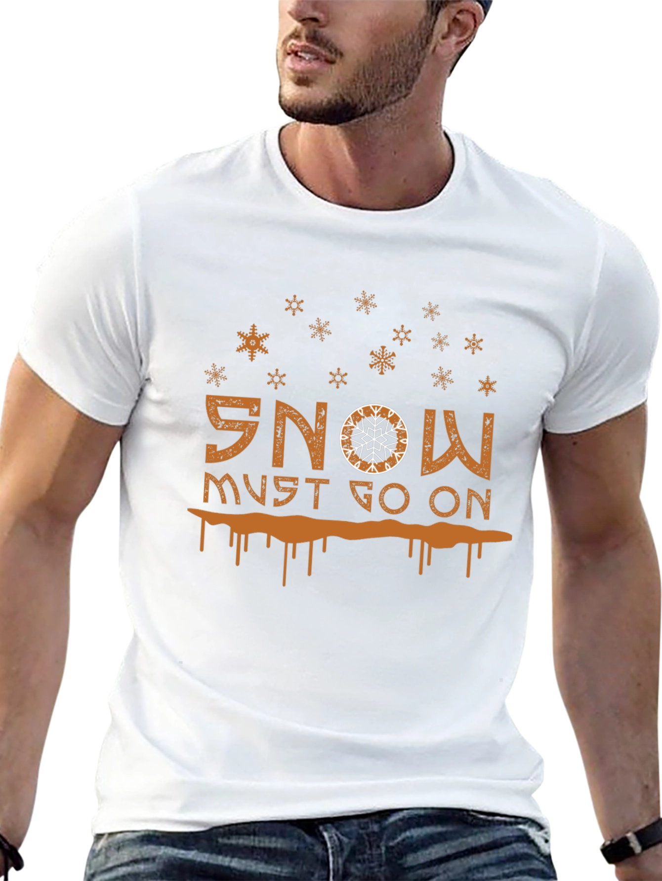 Snow Must Go On Graphic Tee - Black