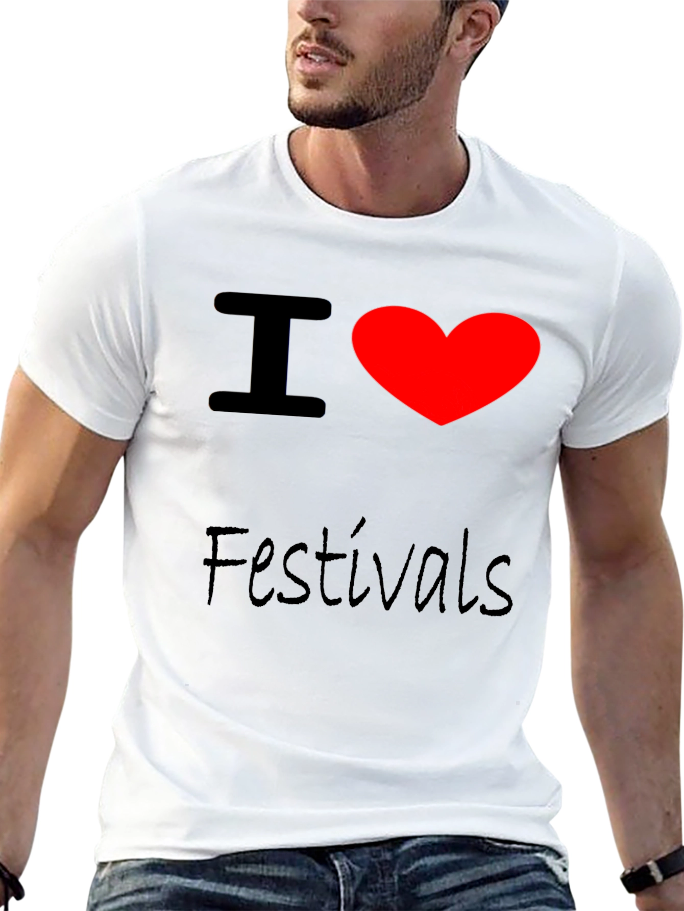 I Heart Festivals Black T-Shirt