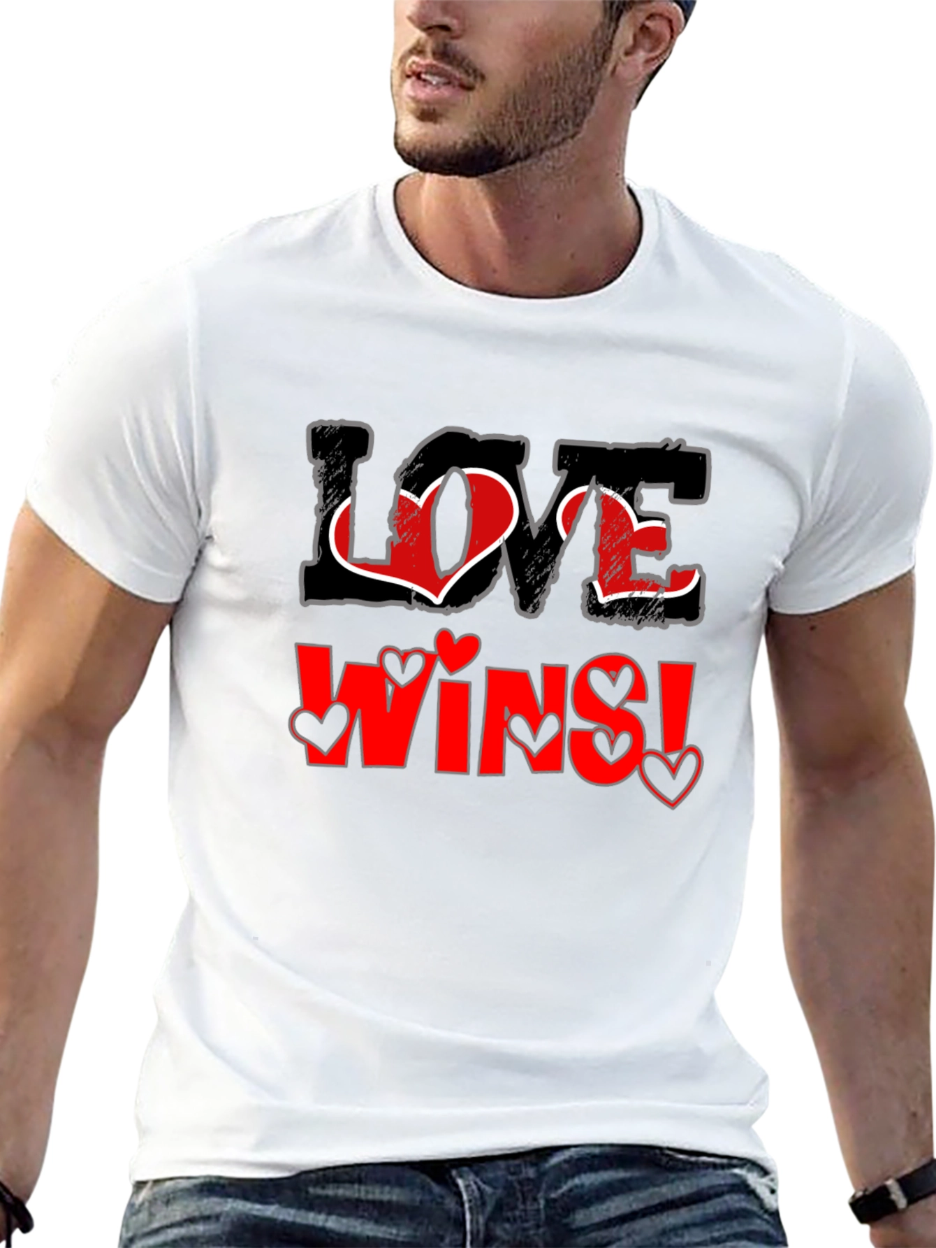 Love Wins Graphic Tee - Black