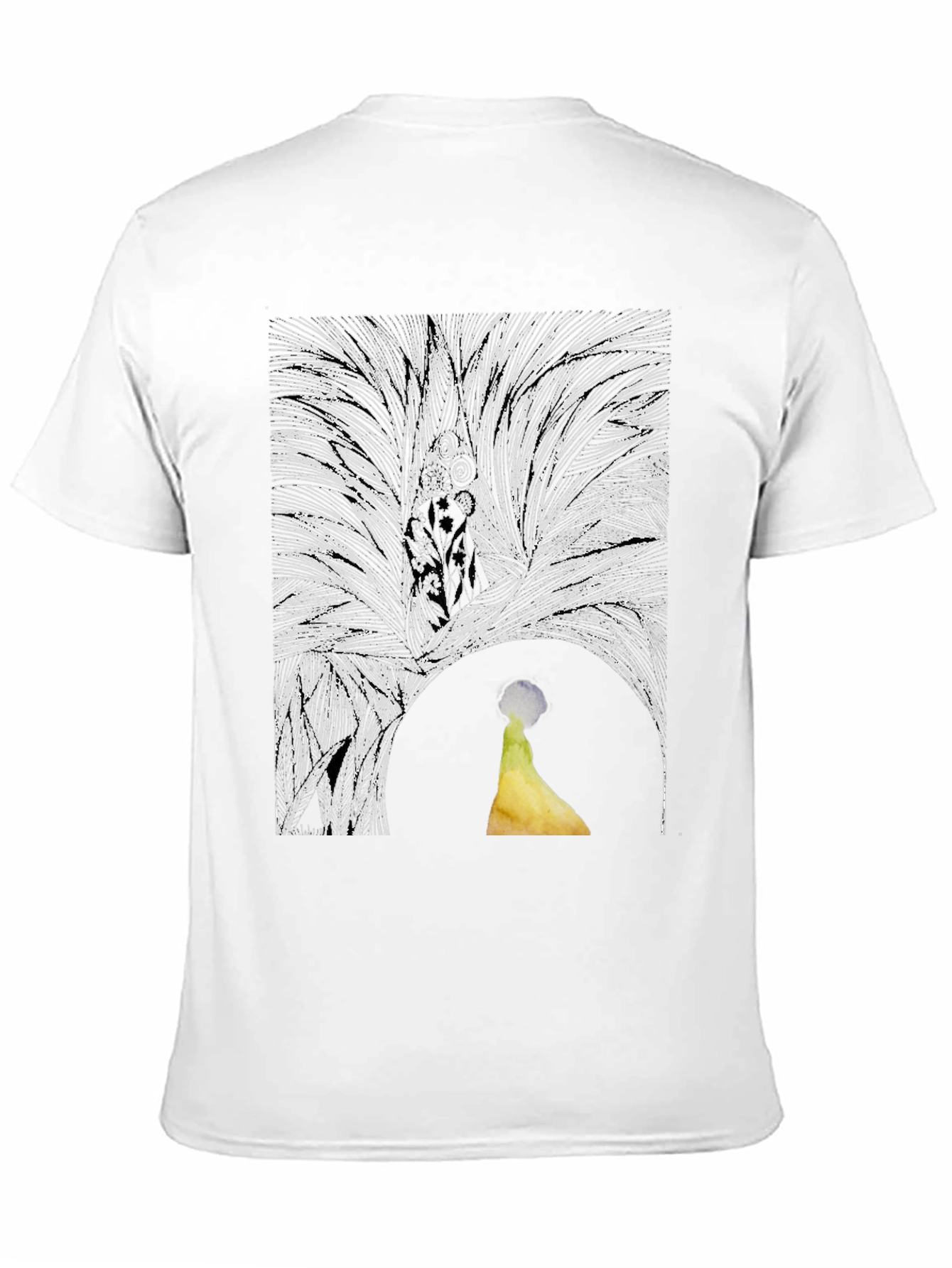 Surreal Black T-Shirt with Abstract Banana Print