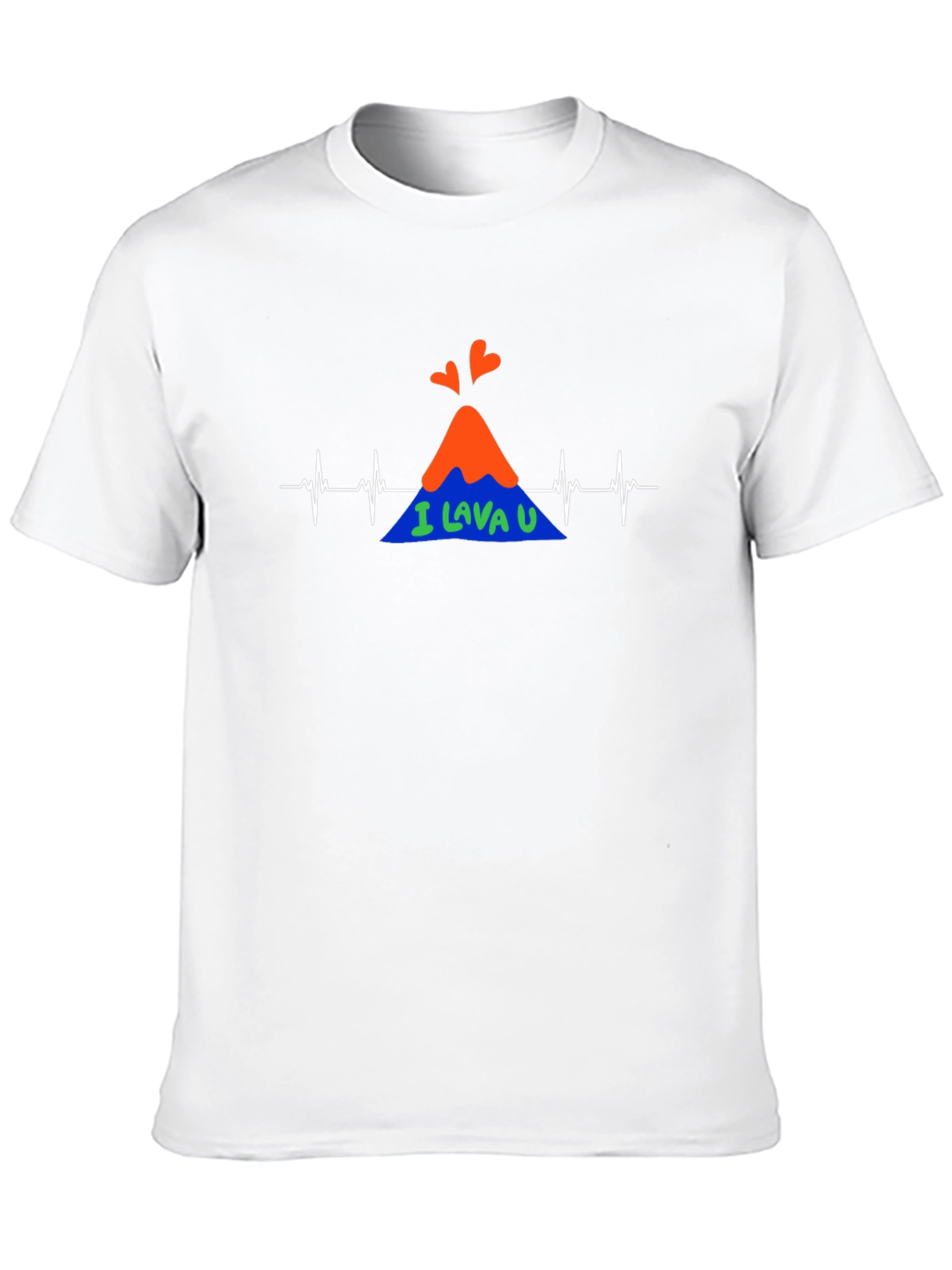 I Lava You Heartbeat Graphic Tee