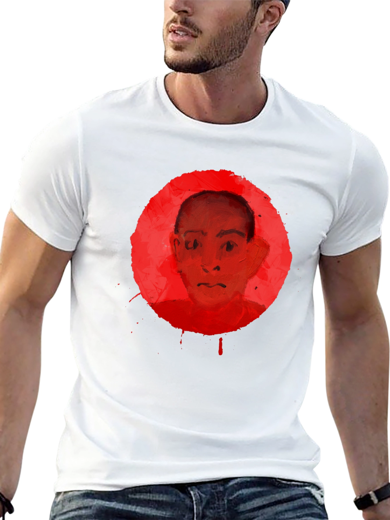 Abstract Portrait Graphic Tee - Unisex Black T-Shirt