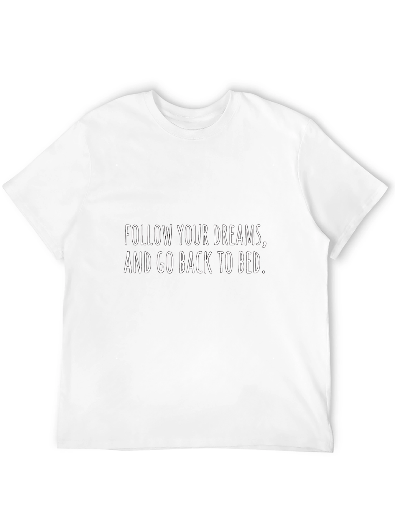 Follow Your Dreams Graphic Tee - Black Cotton T-Shirt