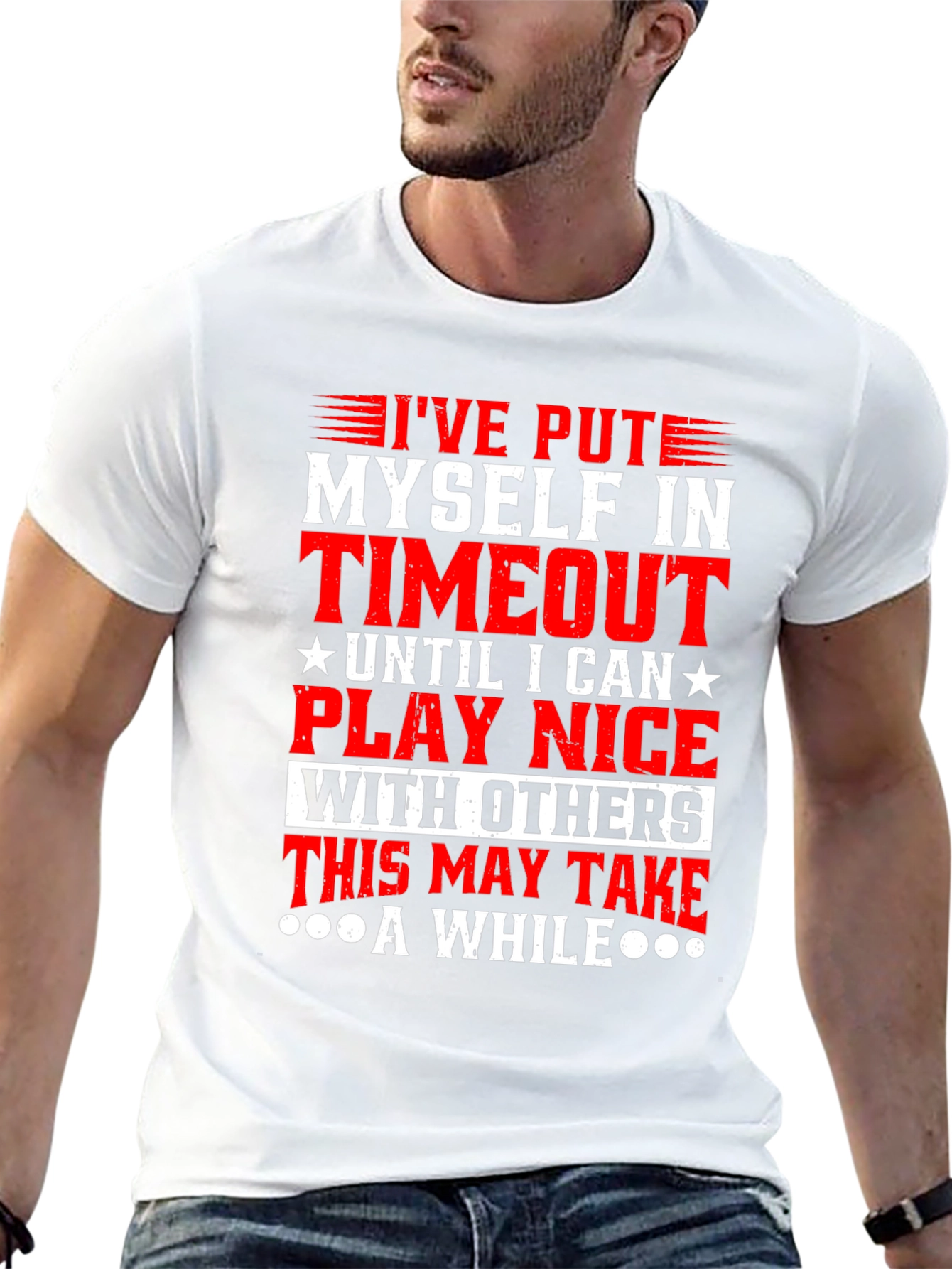 Timeout Graphic Tee: Play Nice Slogan