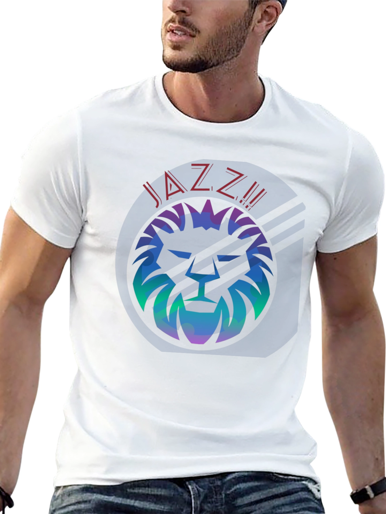 Cool Jazz Lion Graphic T-Shirt - Trendy Tee