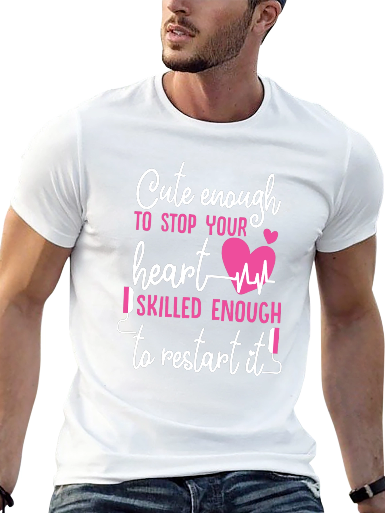 Cute Enough Heart Skilled Nurse T-Shirt