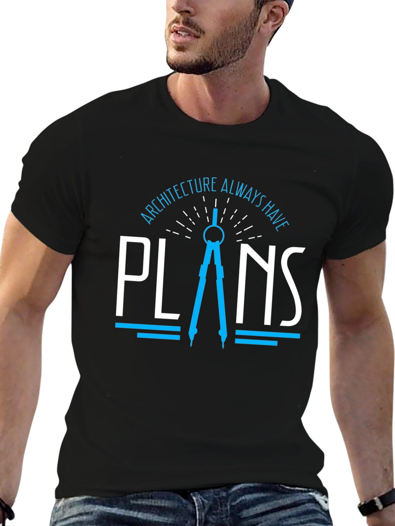 Architect T-Shirt: Always Have Plans - Black Cotton Tee