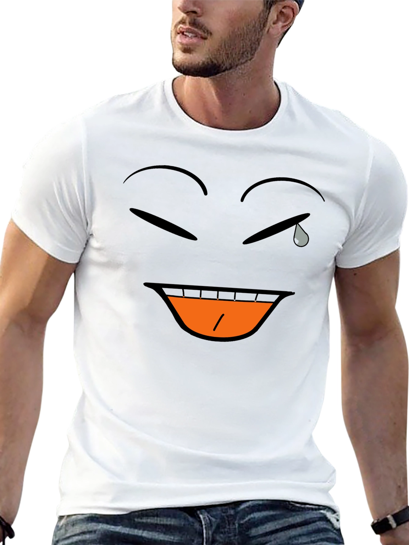 Laughing Crying Emoji Black T-Shirt