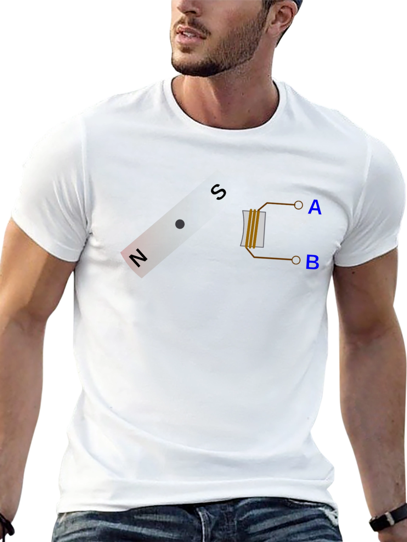 Electromagnet Physics Graphic T-Shirt - Science Nerd Tee