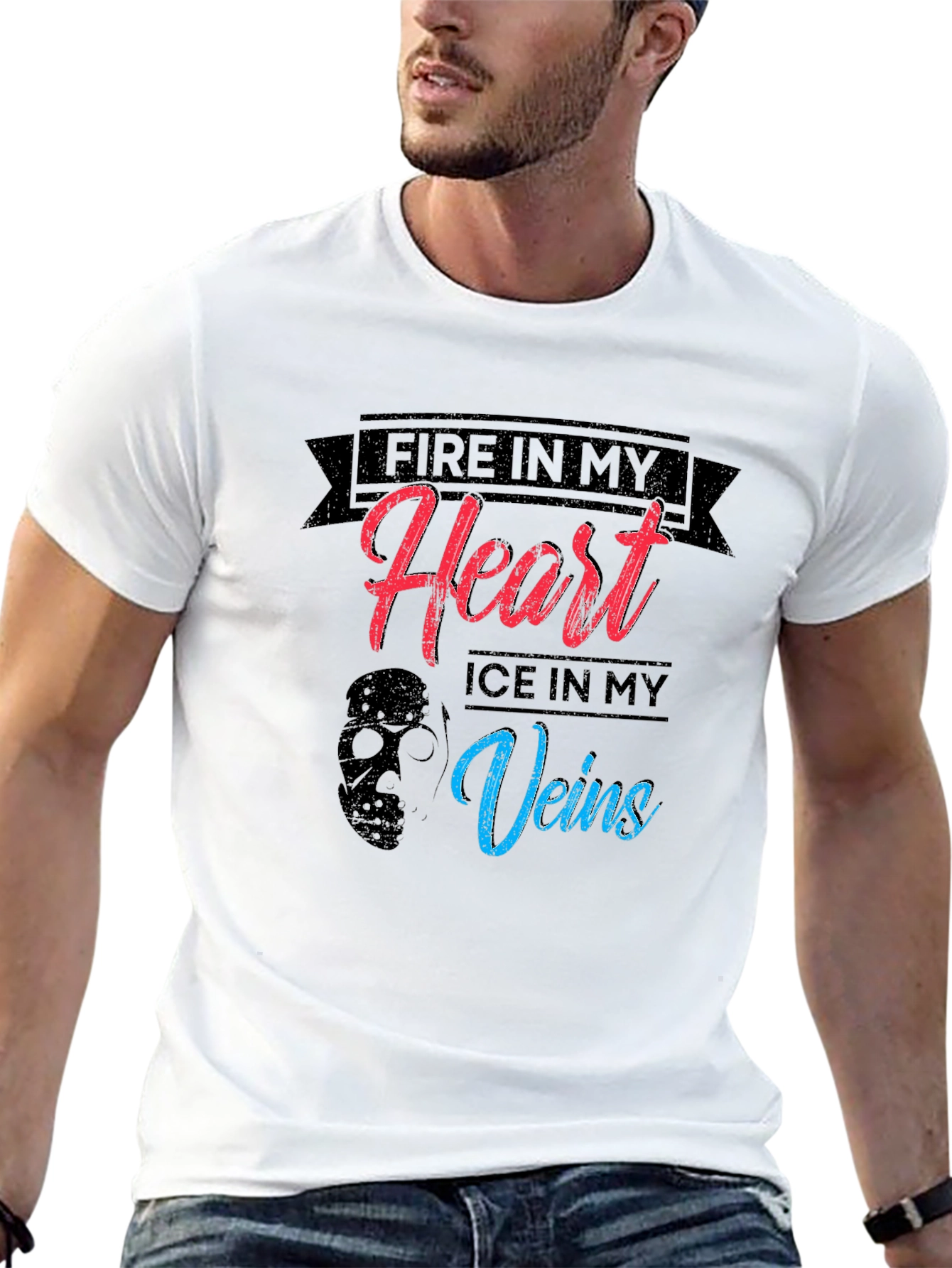 Fire and Ice Graphic Tee - Black