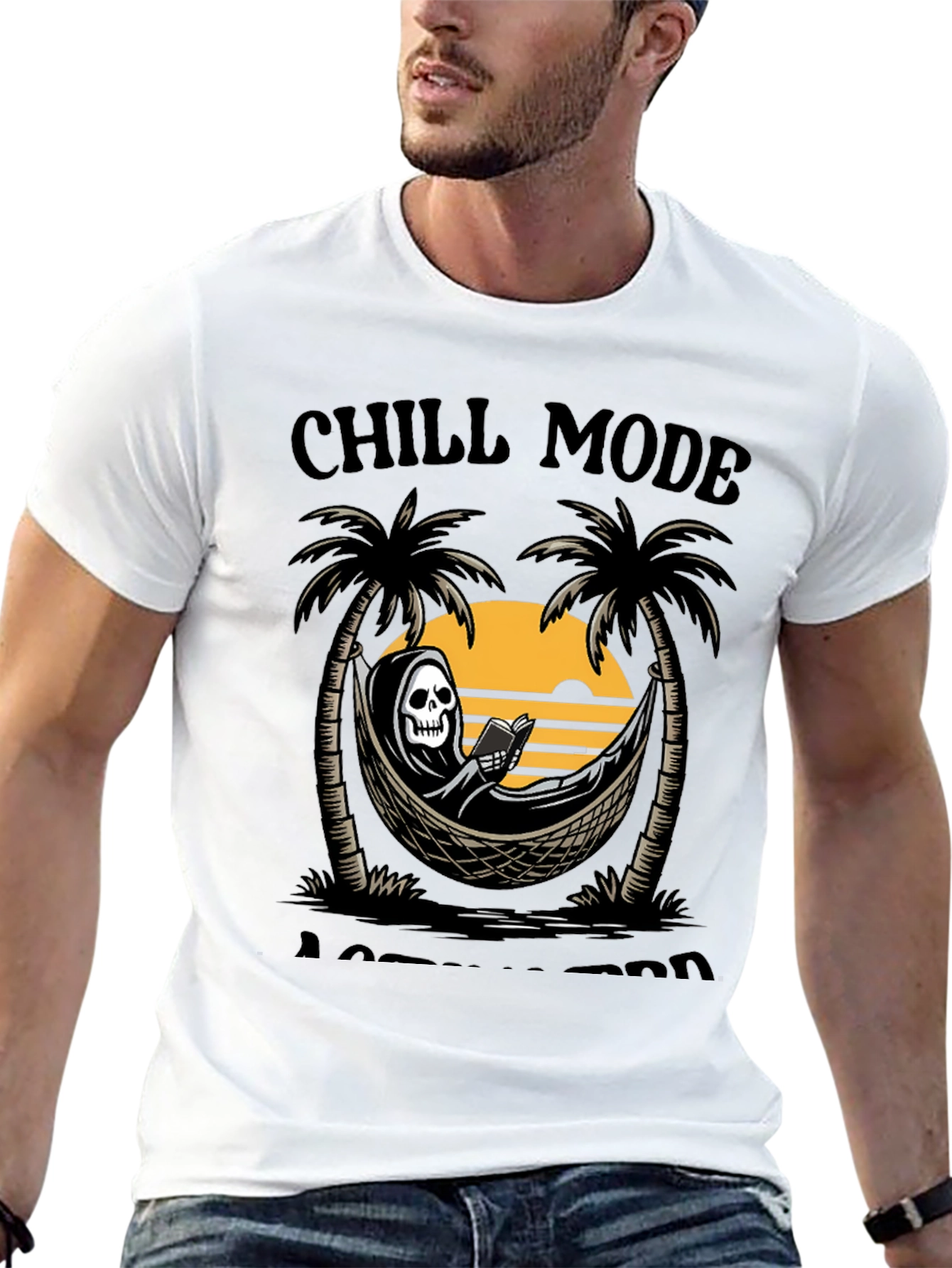 Chill Mode Grim Reaper Hammock Graphic Tee