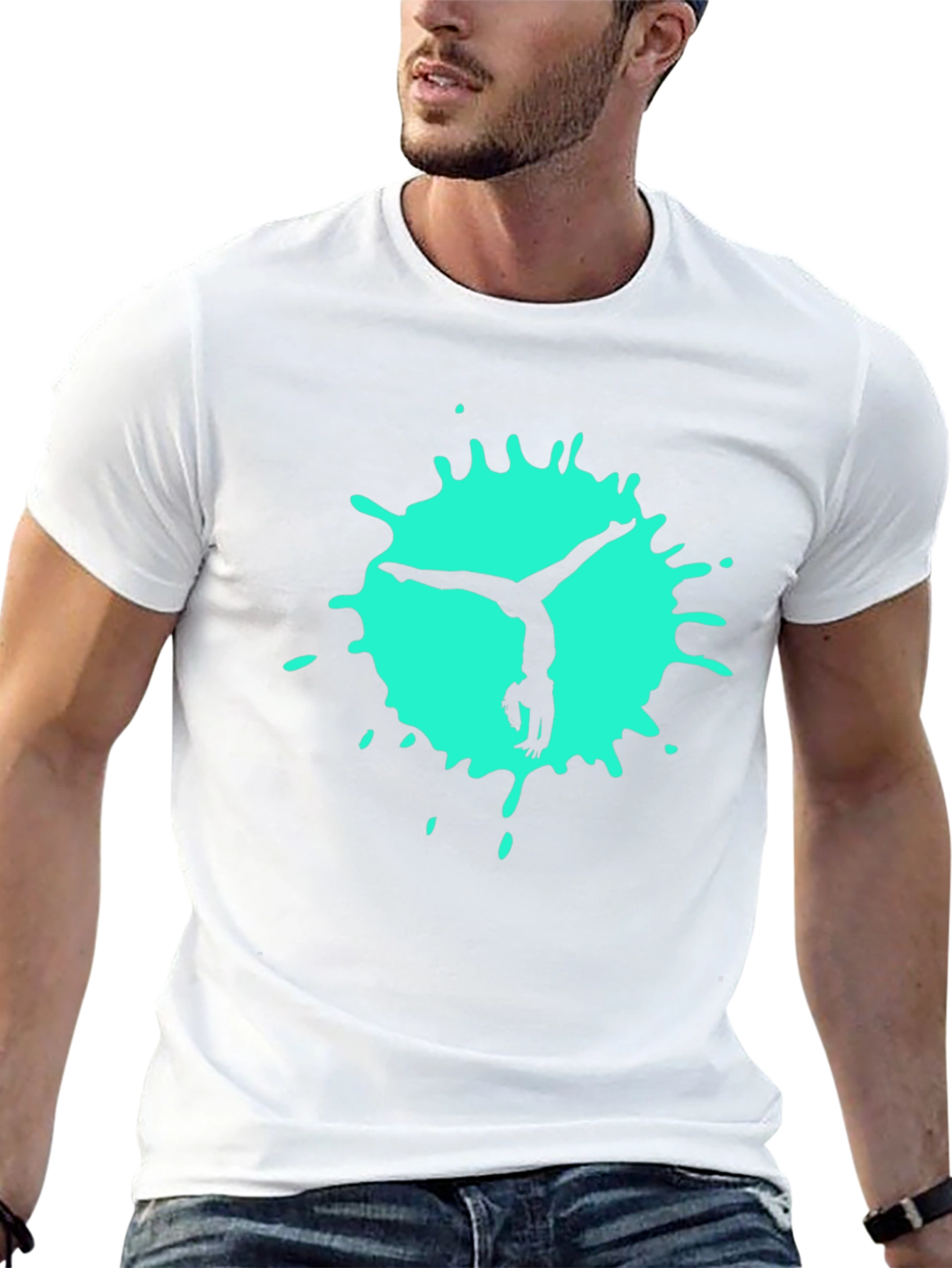 Gymnast Splash Black Tee - Athletic Cool
