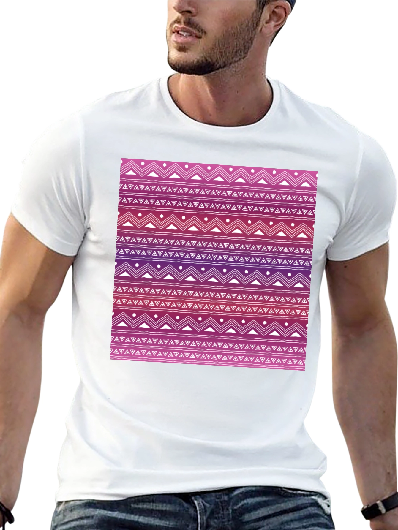 Patterned Tee: Aztec-Inspired Design