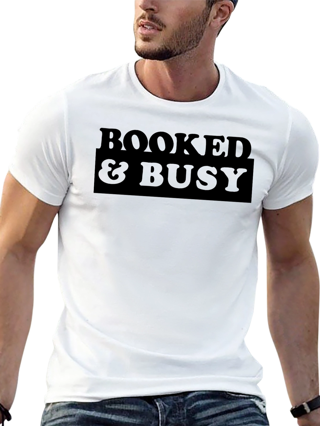 Booked & Busy Black Graphic Tee