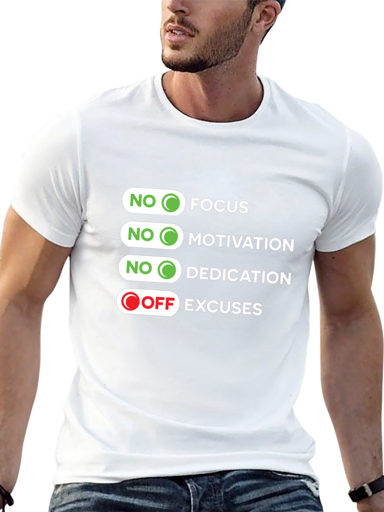 Motivational T-Shirt: No Focus Motivation Dedication