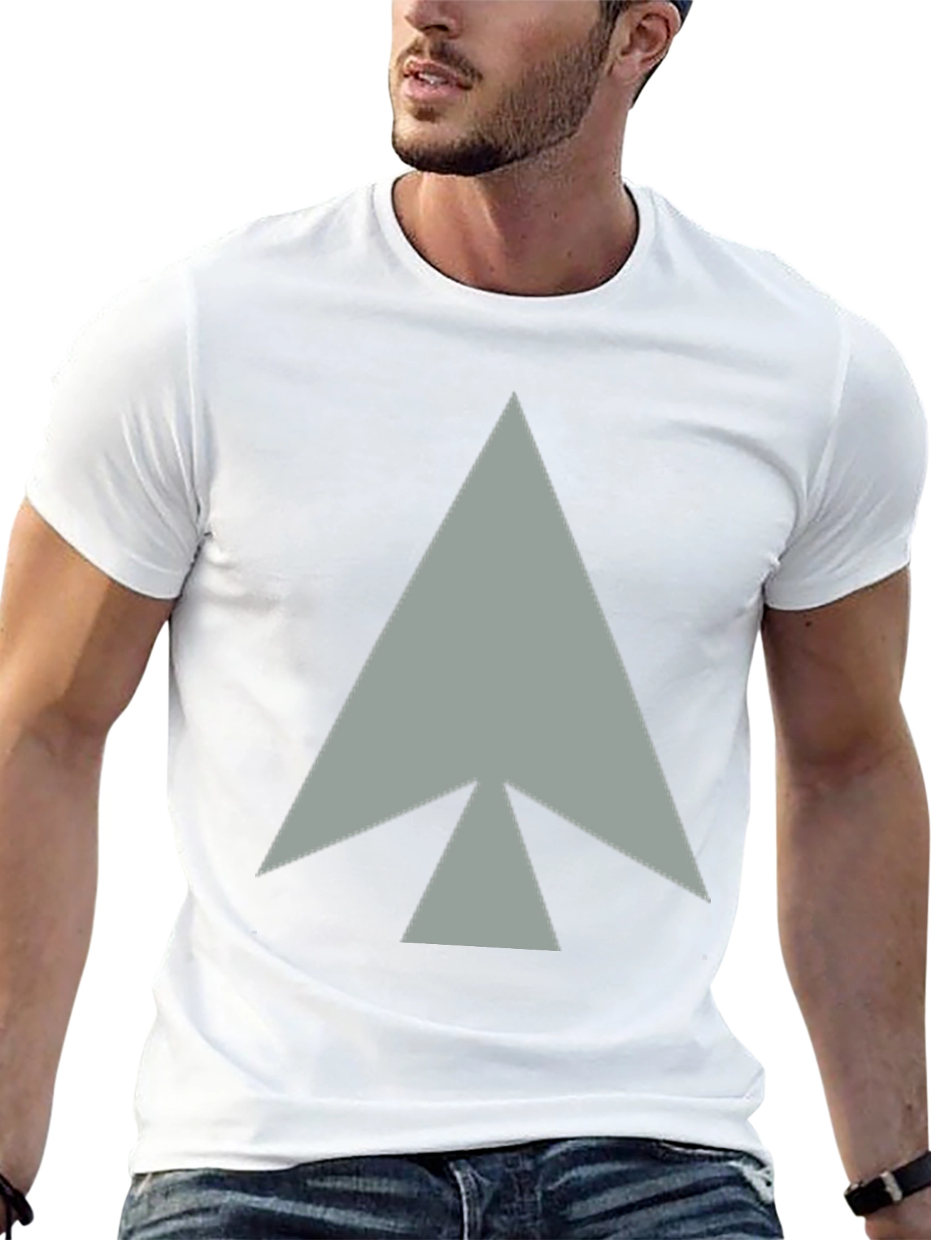 Spearhead Graphic Print Black Cotton T-Shirt