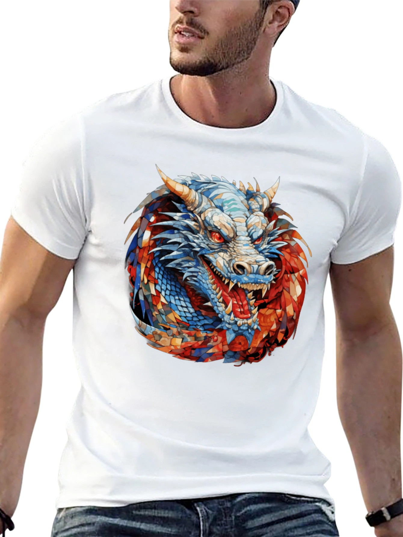 Dragon Graphic Black T-Shirt - Fierce & Bold Style