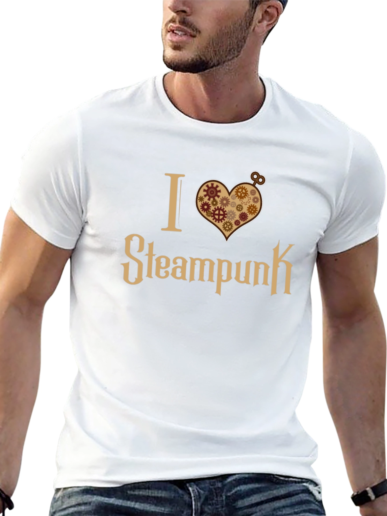 I Heart Steampunk T-Shirt - Gear Design Novelty Tee