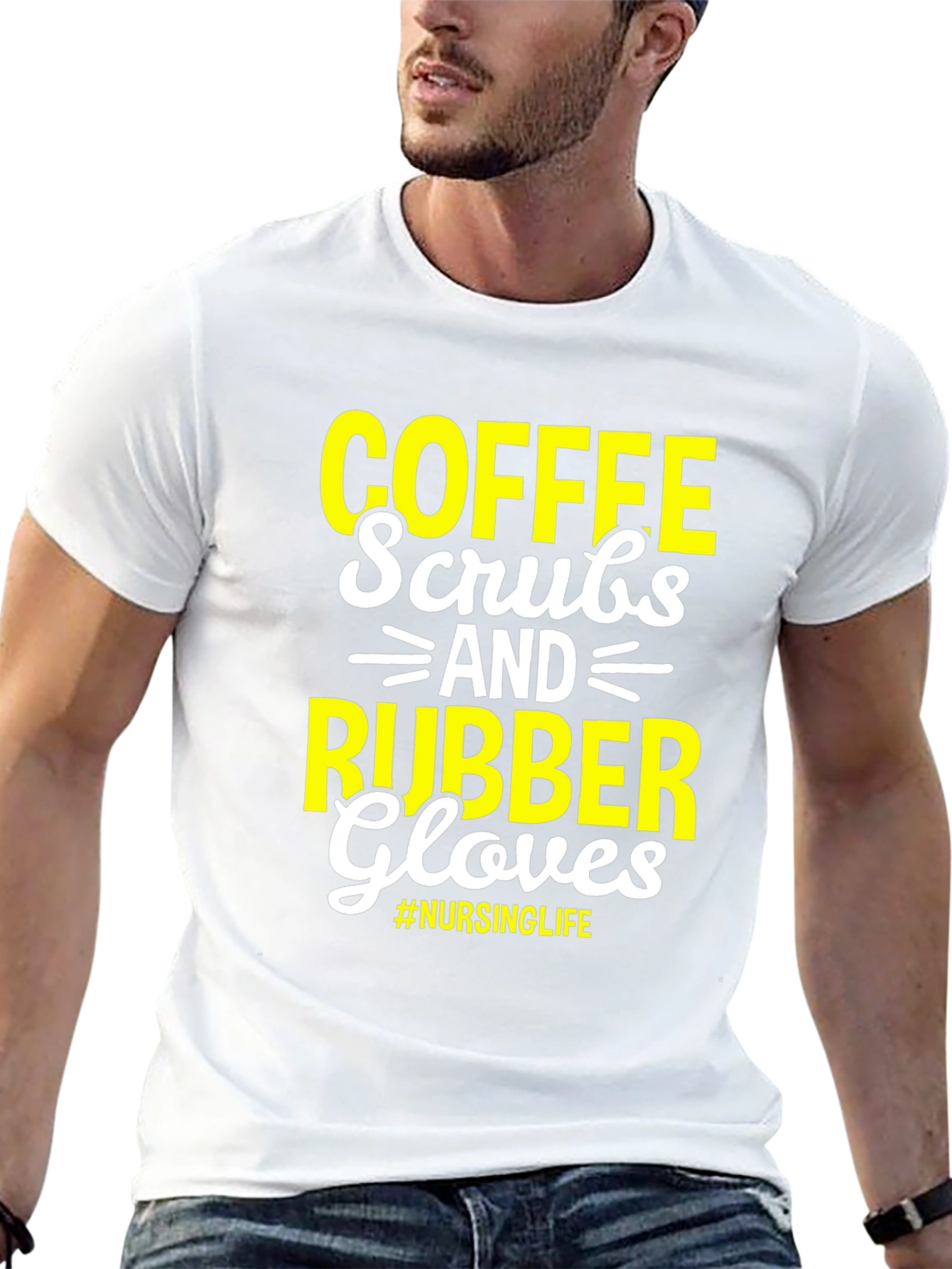 Coffee Scrubs & Rubber Gloves - Nursing Life T-Shirt