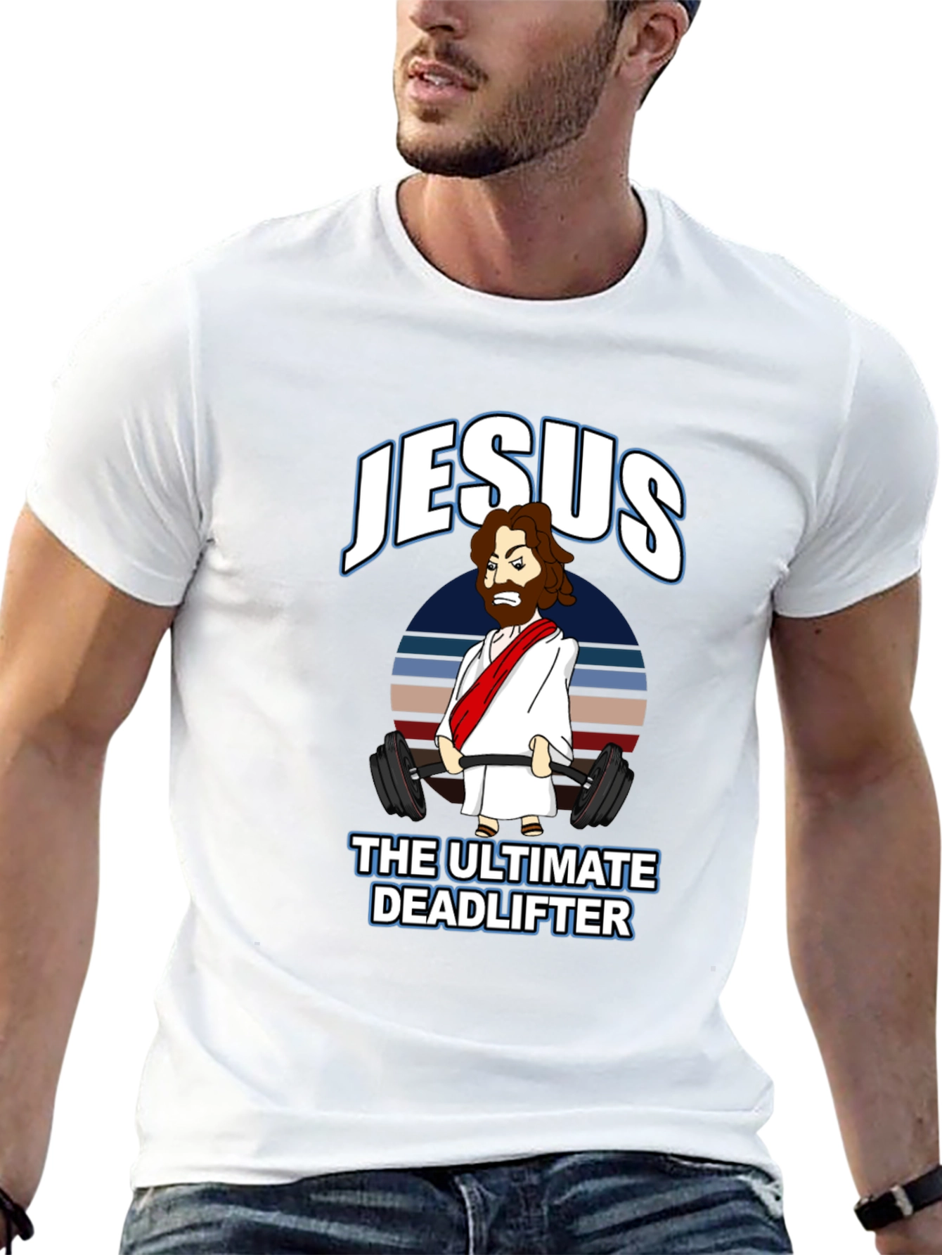 Jesus The Ultimate Deadlifter Graphic Tee
