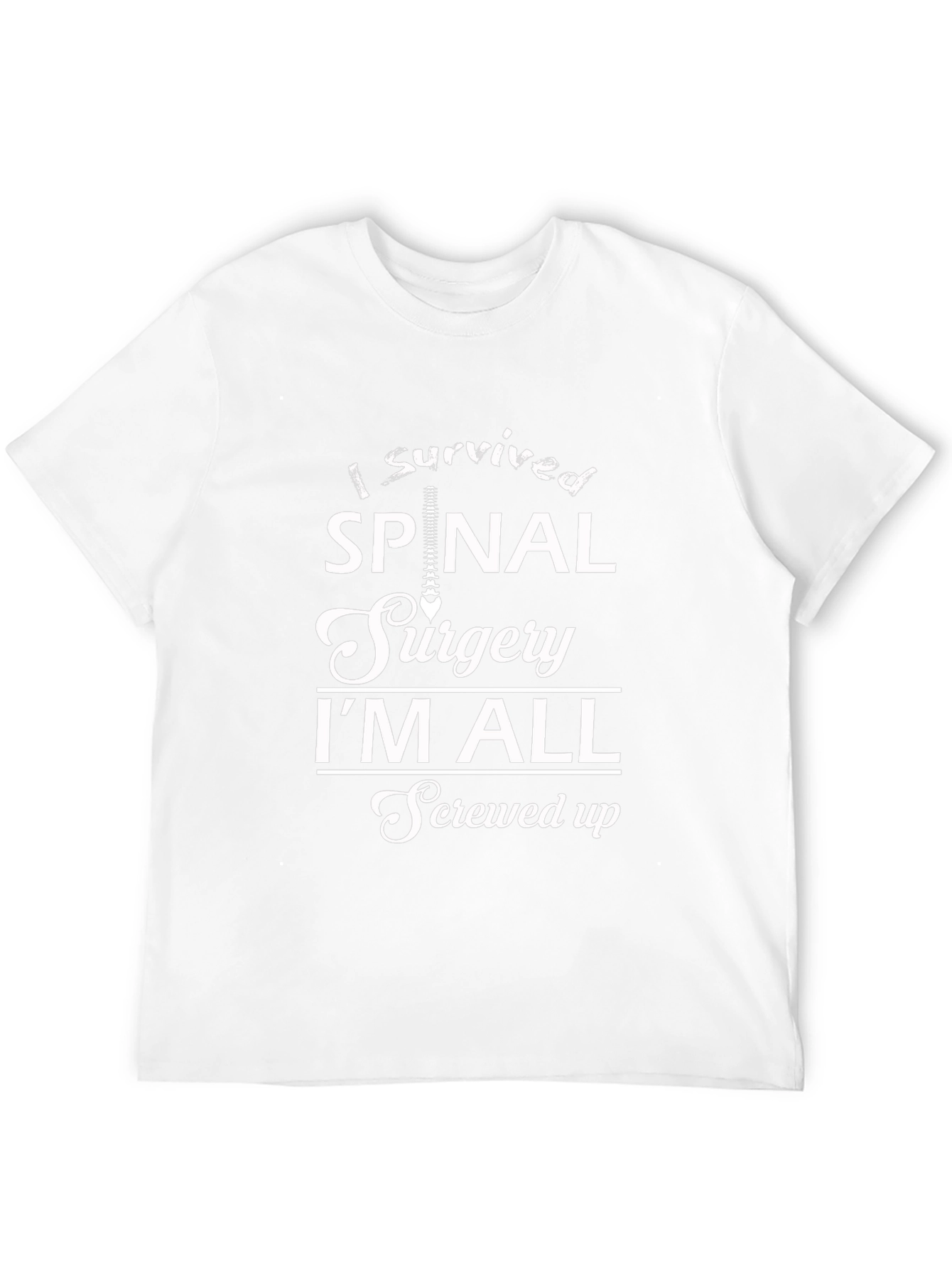 I Survived Spinal Surgery T-Shirt - Black Cotton Tee