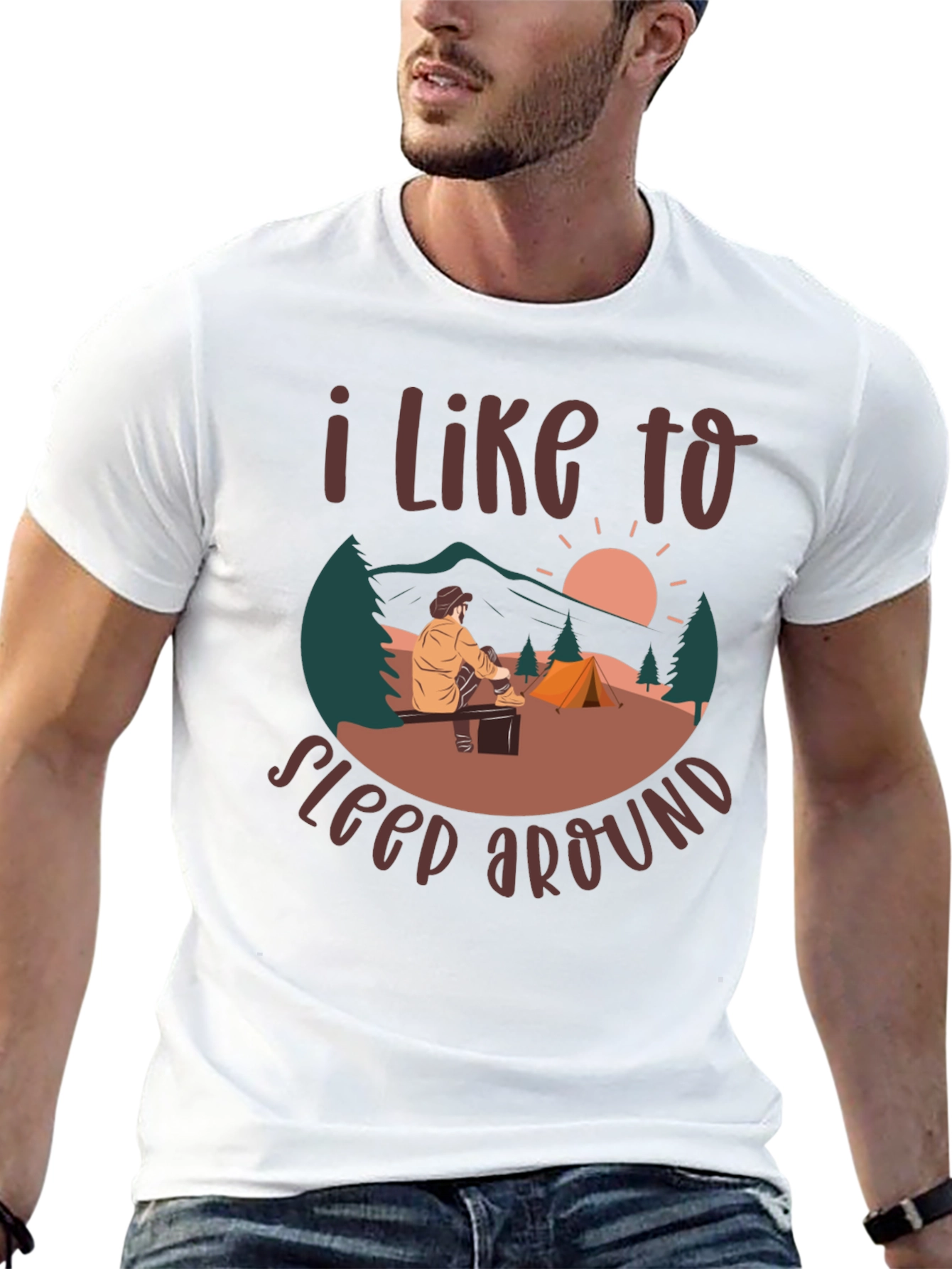 I Like to Sleep Around Camping T-Shirt