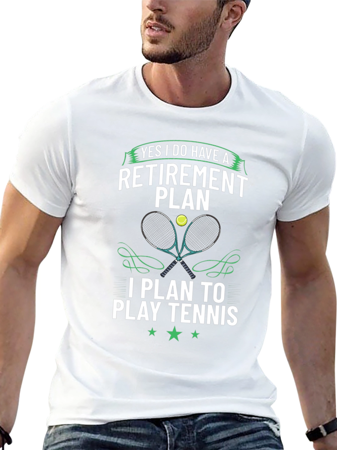 Retirement Plan Tennis Graphic Tee