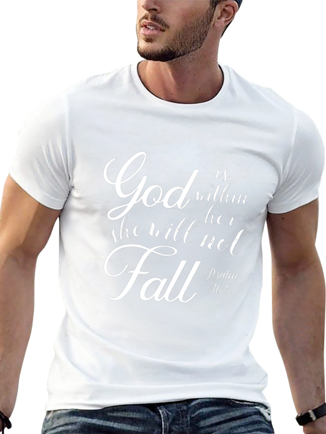 God Within Her T-Shirt Psalm 46:5 Black