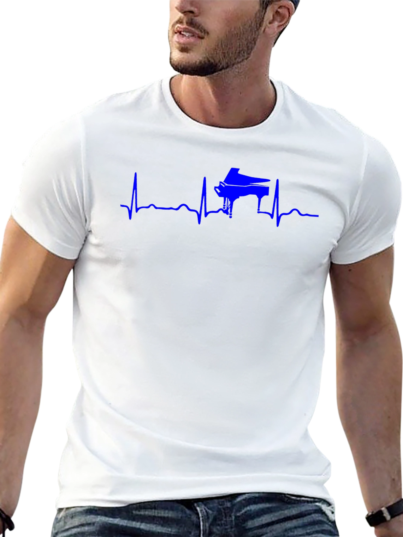 Piano Heartbeat Graphic Tee