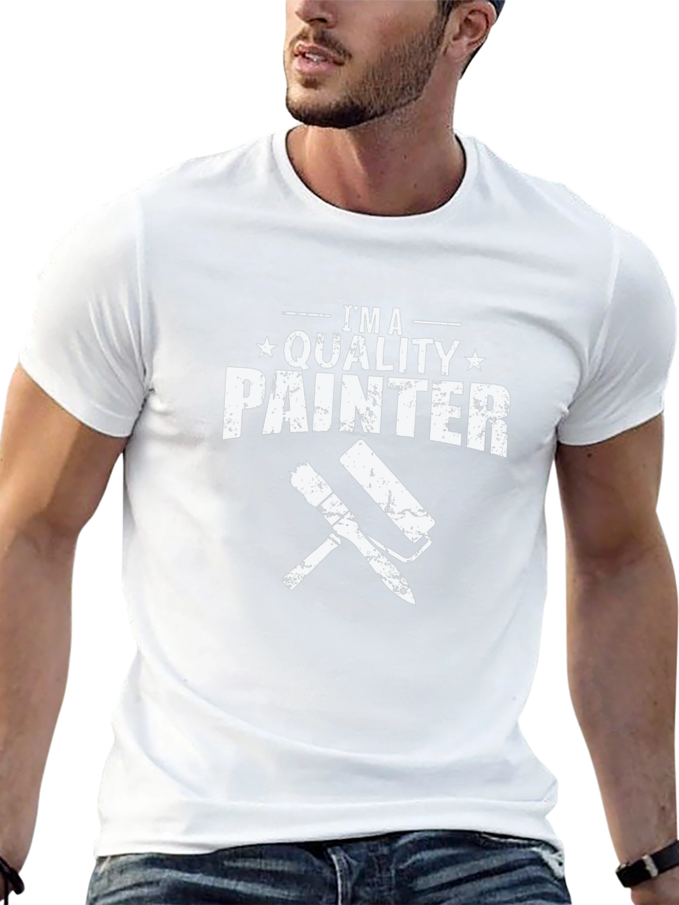 Quality Painter Graphic Tee - Black Cotton T-Shirt