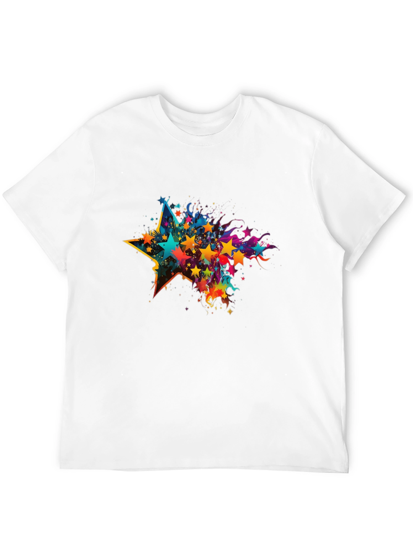 Star Splash Mens Black T-Shirt