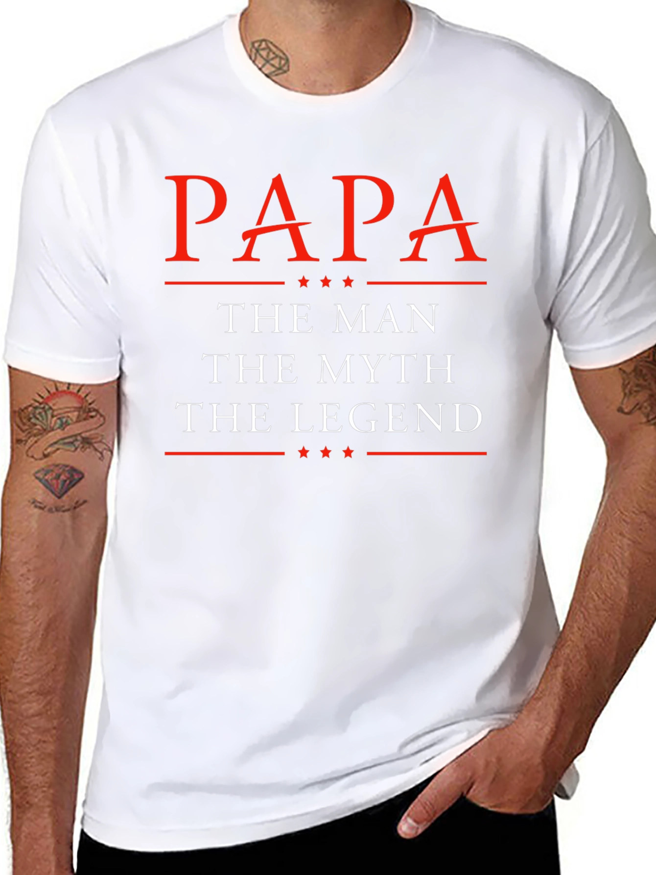 Papa The Man The Myth The Legend Graphic T-Shirt