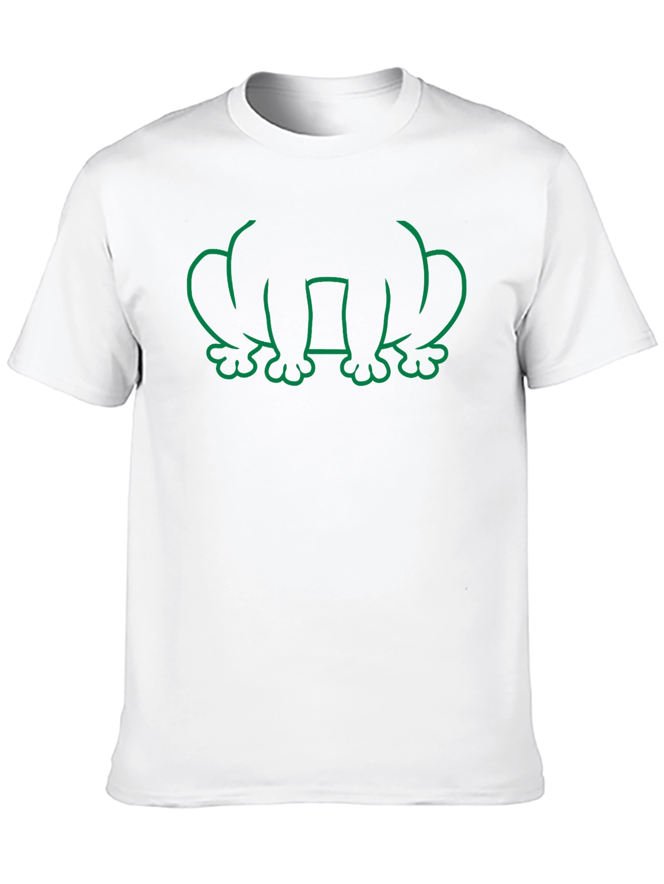 Frog Outline Graphic Tee - Black Cotton T-Shirt