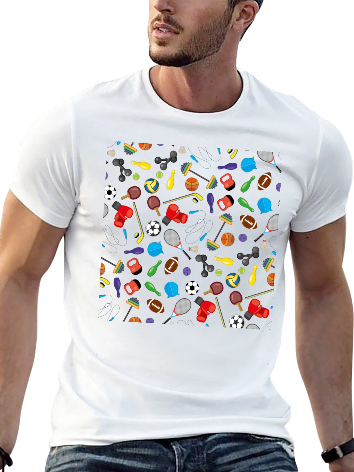 Sports Pattern T-Shirt