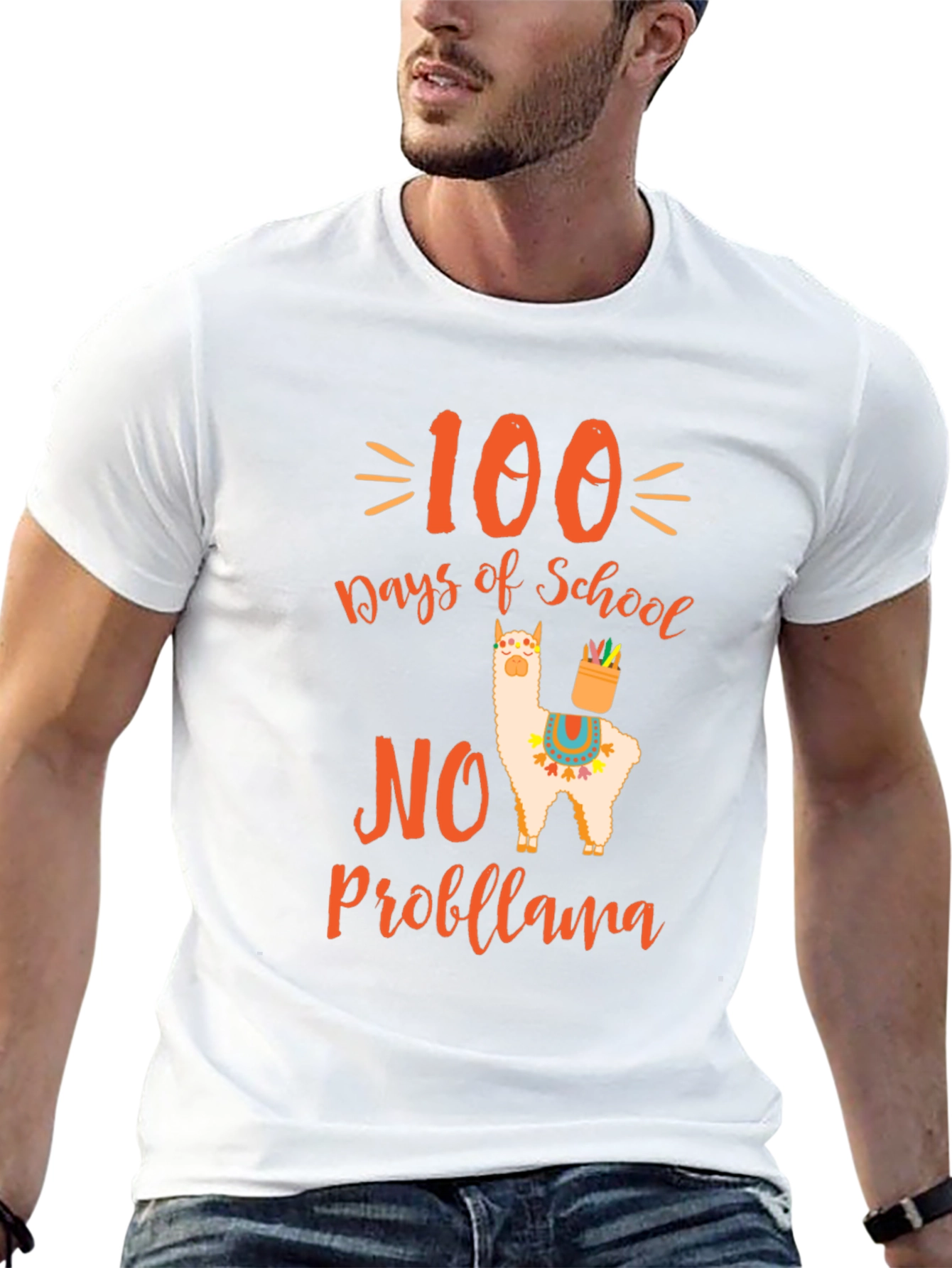 100 Days of School No Probllama T-Shirt