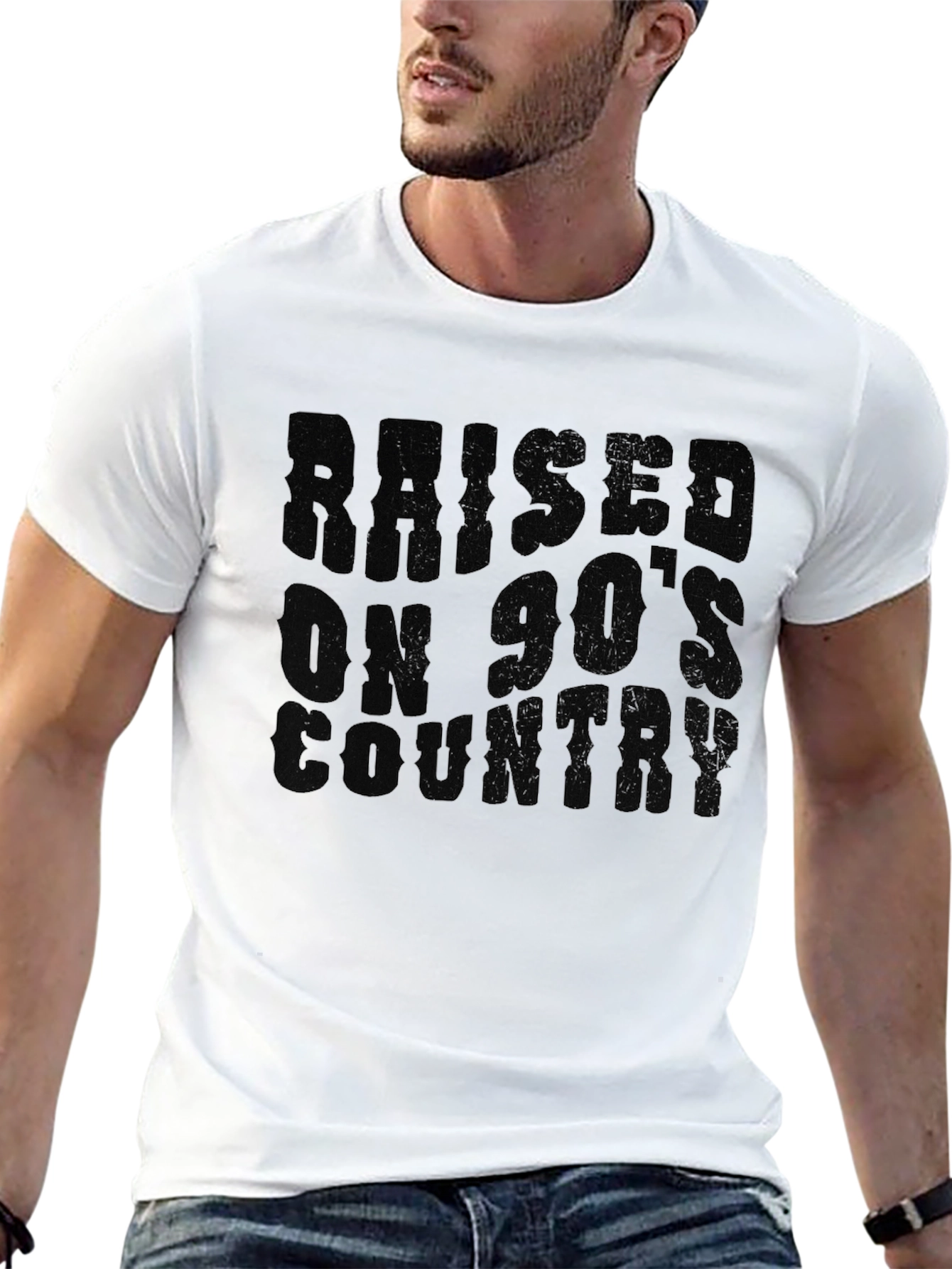 Raised on 90s Country Black T-Shirt