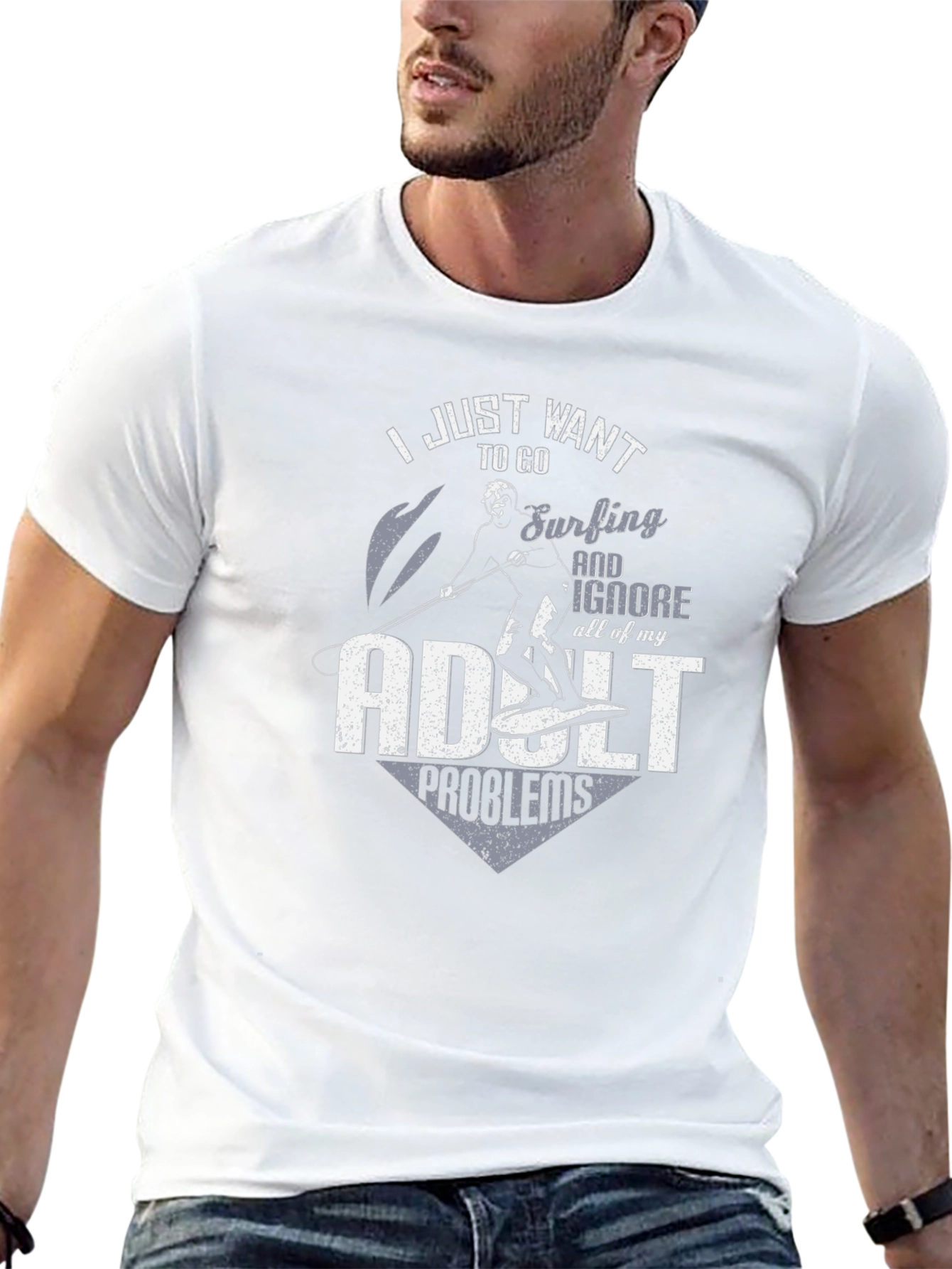 Surfing Adult Problems T-Shirt