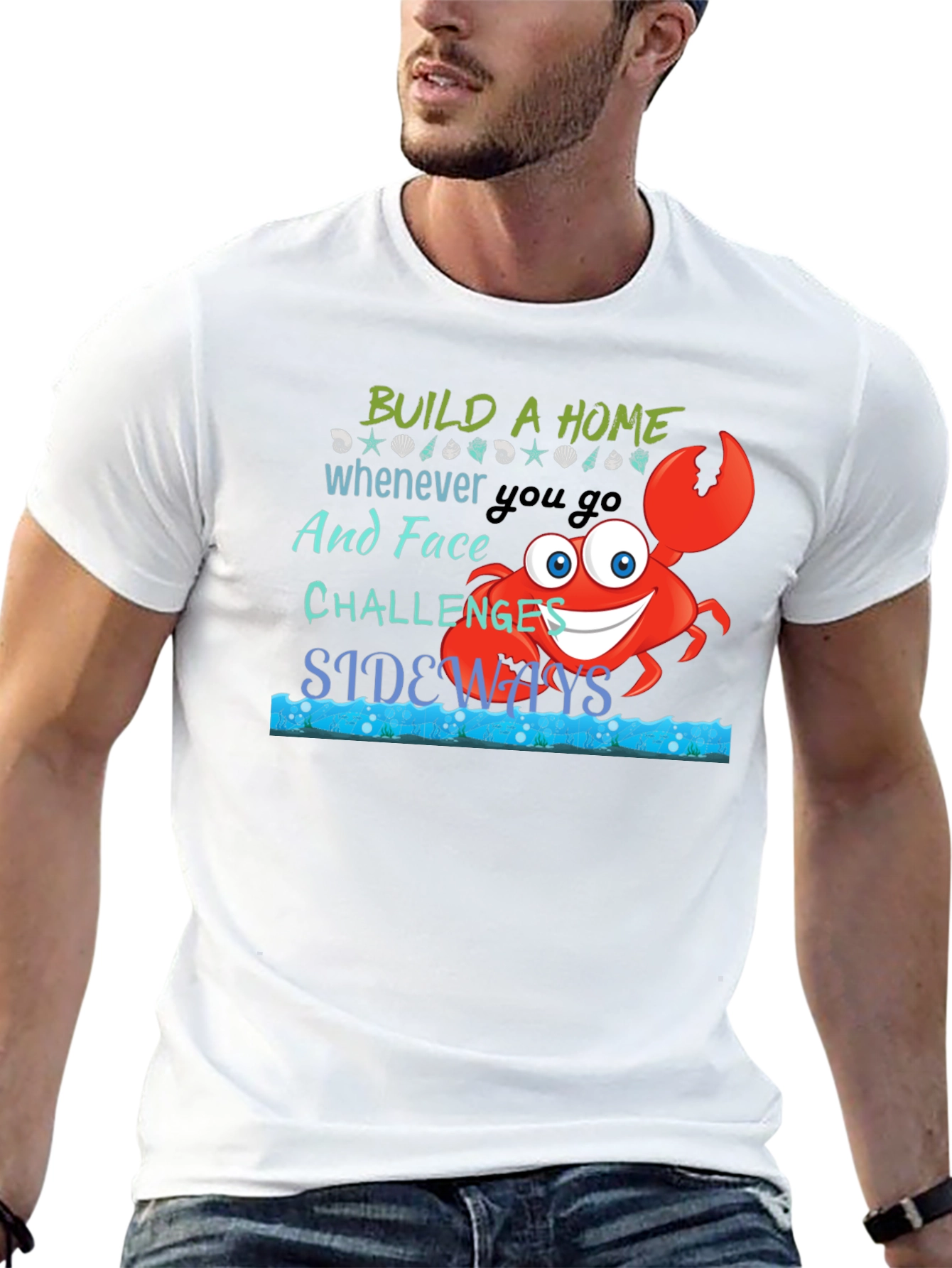 Build A Home Crab Graphic T-Shirt