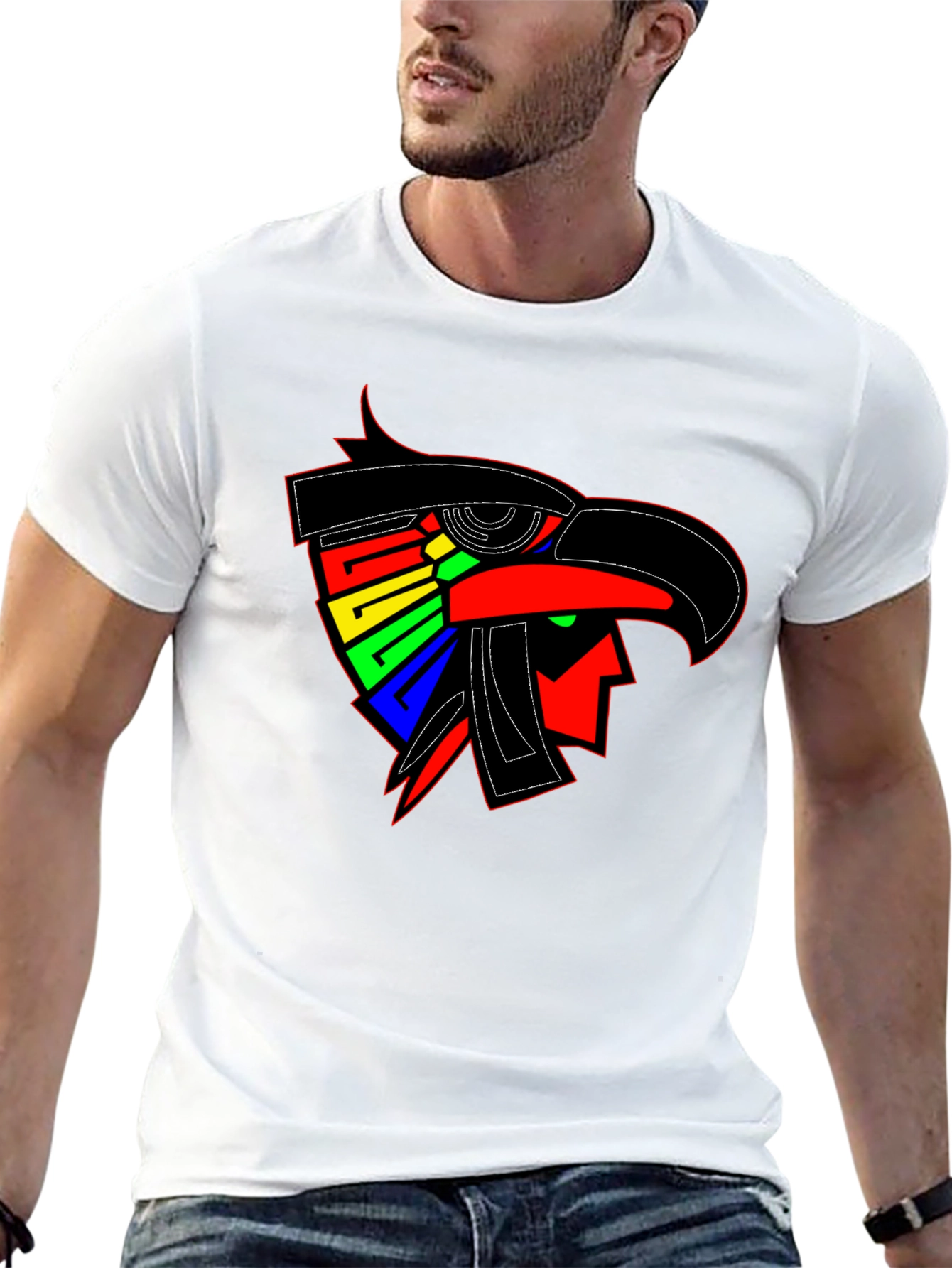 Bold Eagle Graphic Tee - Black