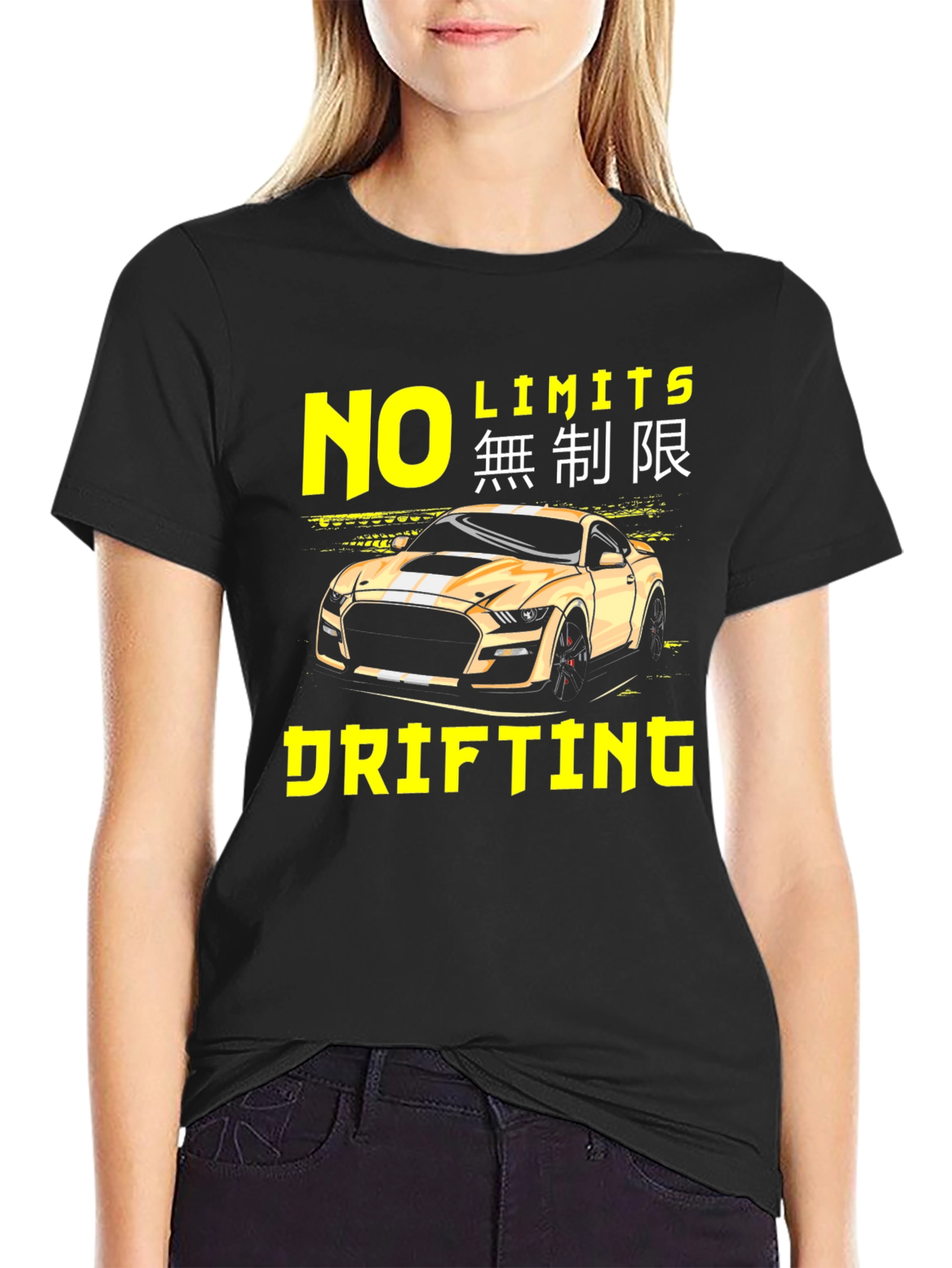 No Limits Drifting Car Graphic T-Shirt