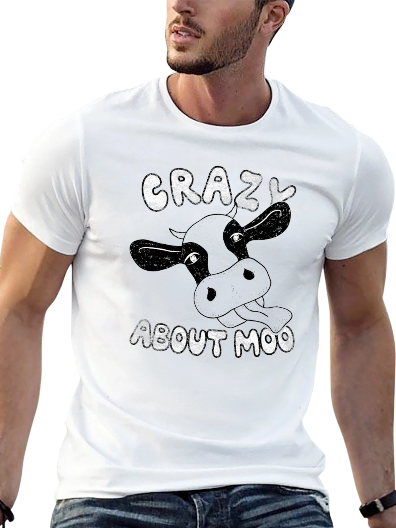 Crazy About Moo Black T-Shirt