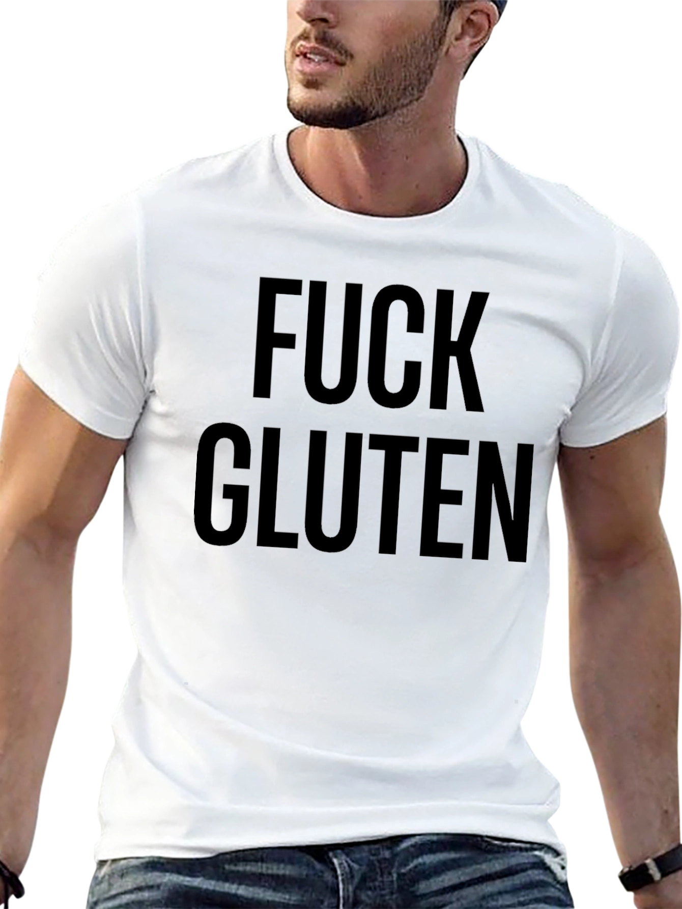 Fuck Gluten Black T-Shirt - Bold Statement Tee