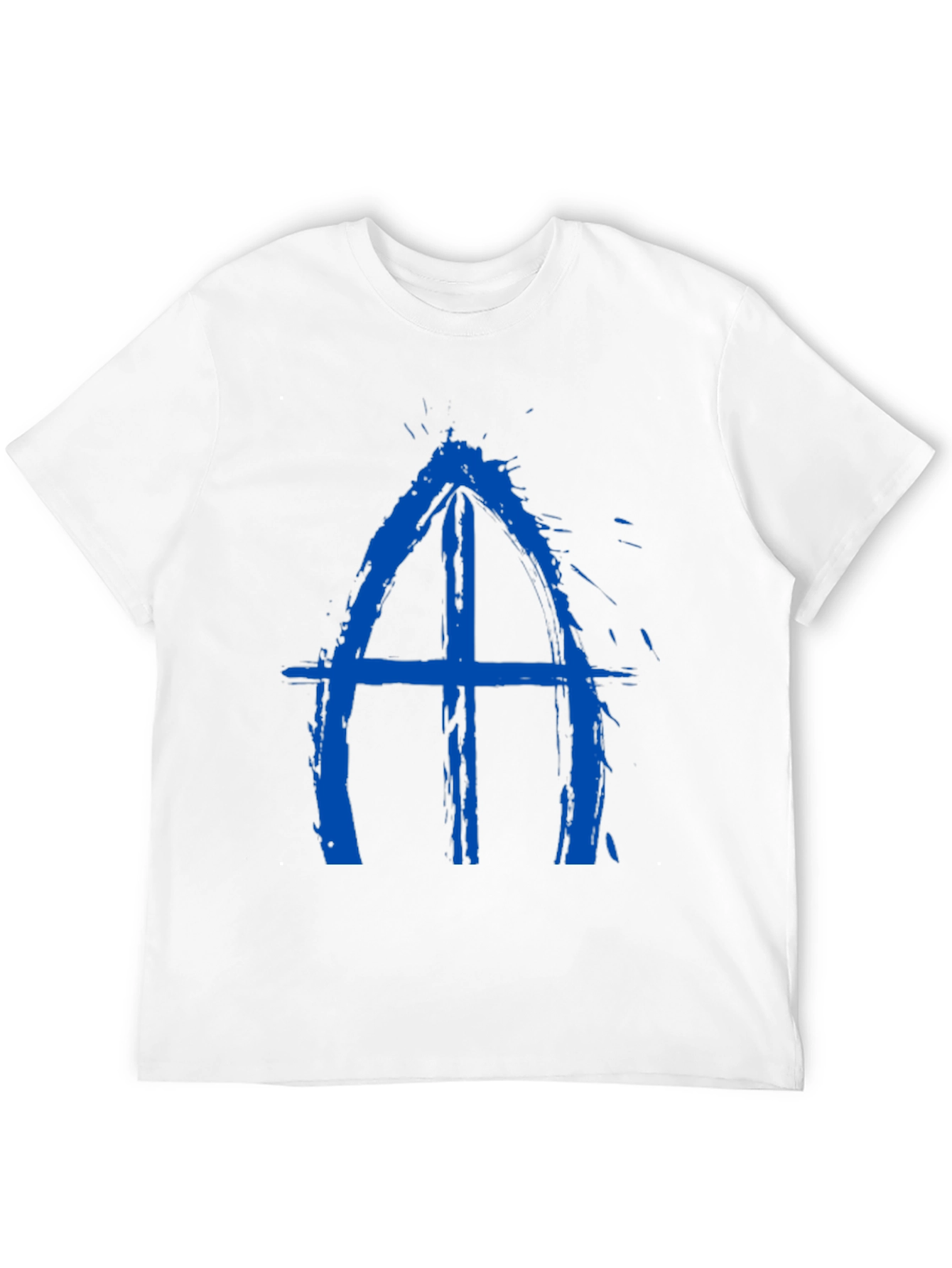 Abstract Blue Symbol Black T-Shirt
