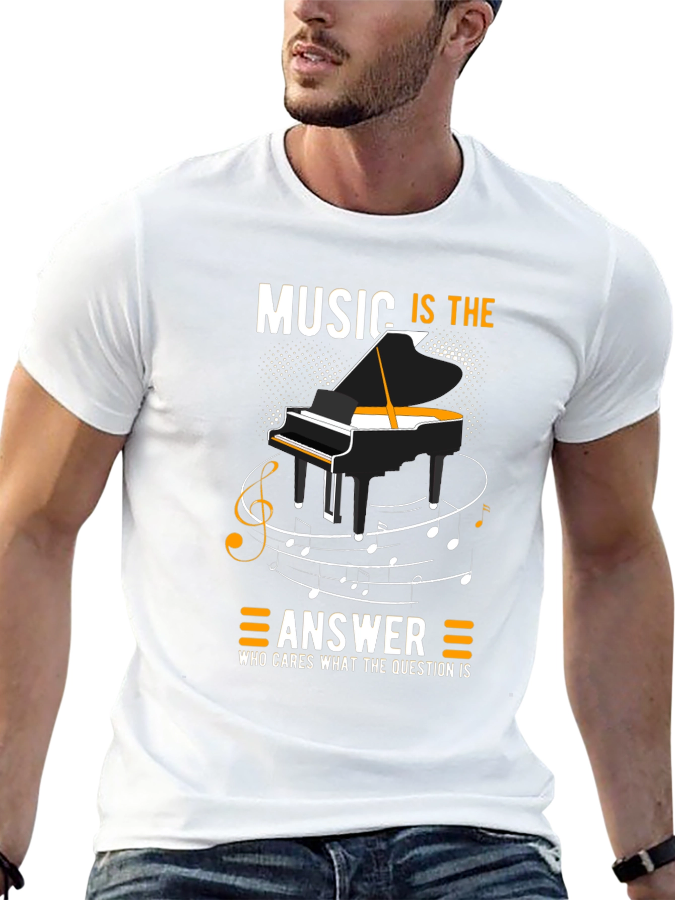 Music is the Answer Piano T-Shirt